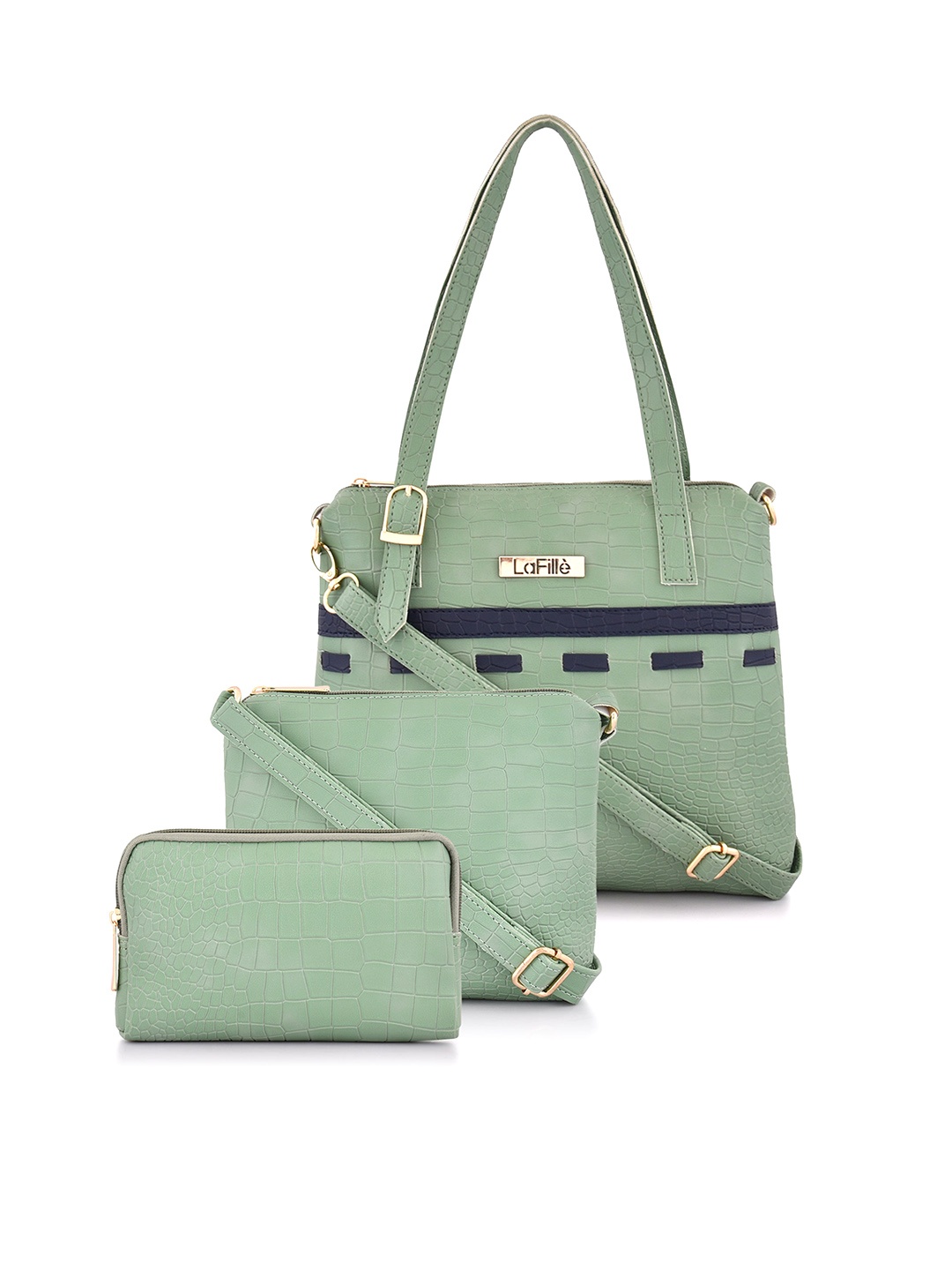 

LaFille Set Of 3 Structured Shoulder Bag, Green