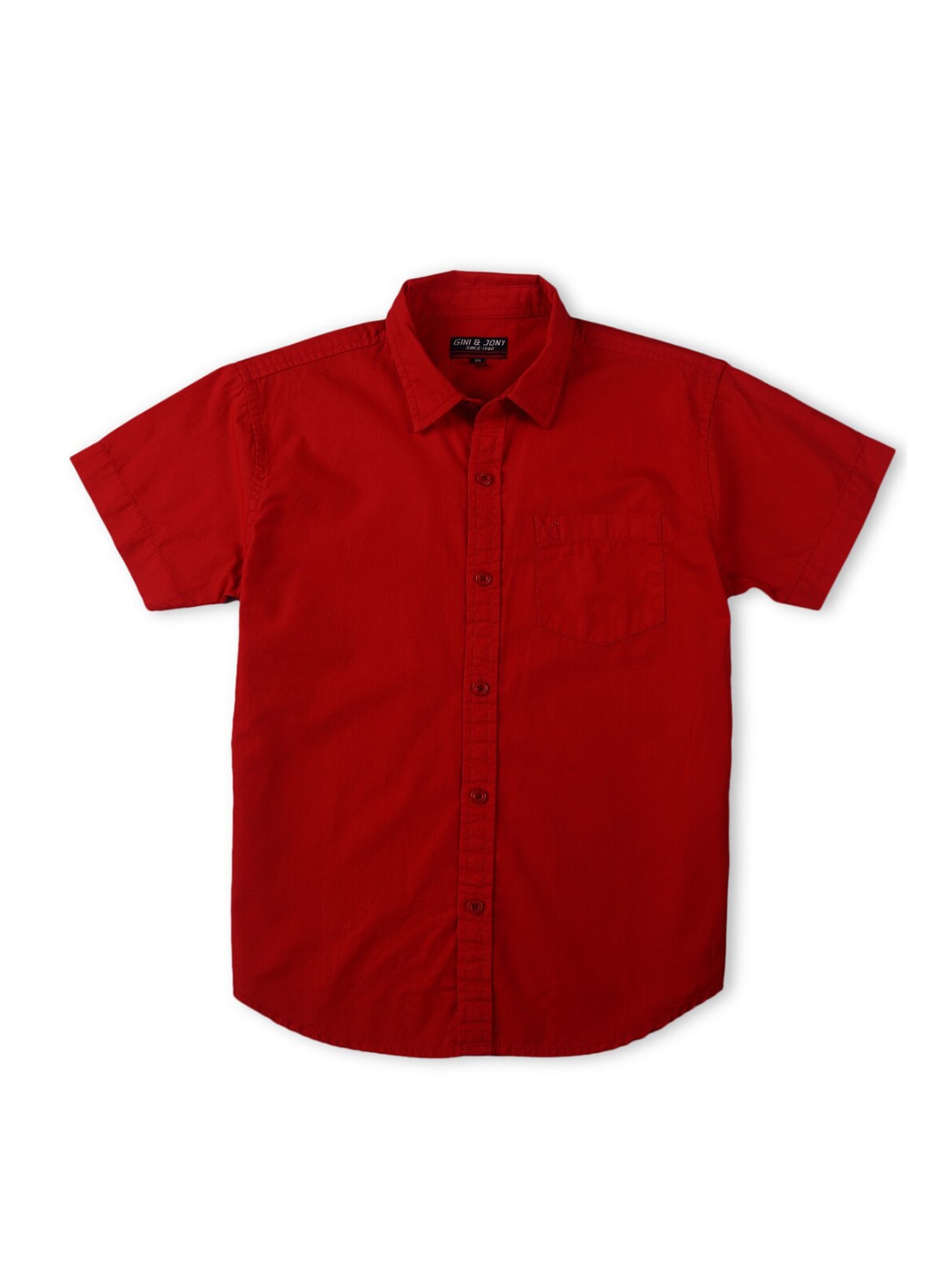 

Gini and Jony Boys Comfort Cotton Casual Shirt, Red