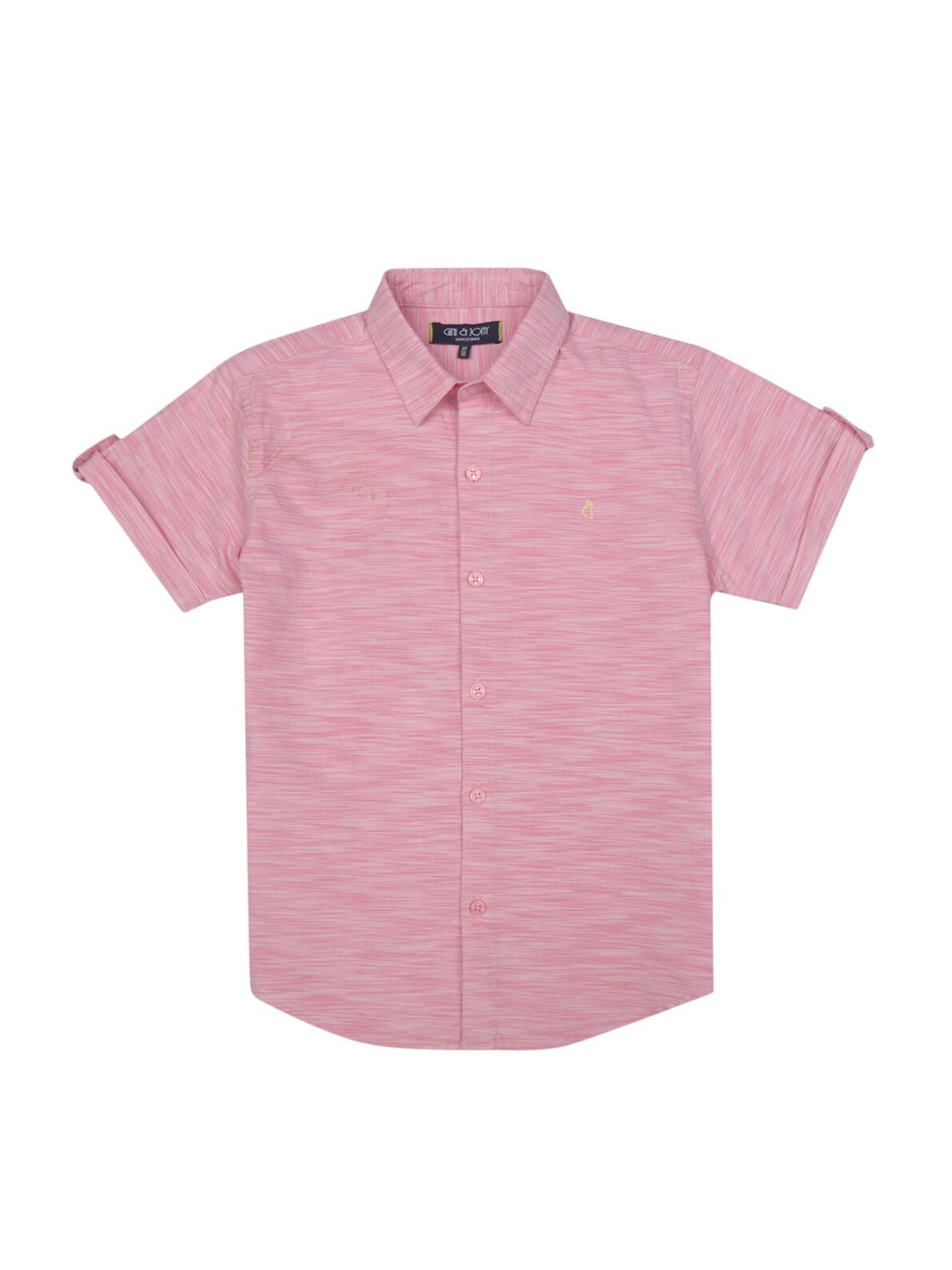 

Gini and Jony Boys Spread Collar Opaque Cotton Casual Shirt, Pink