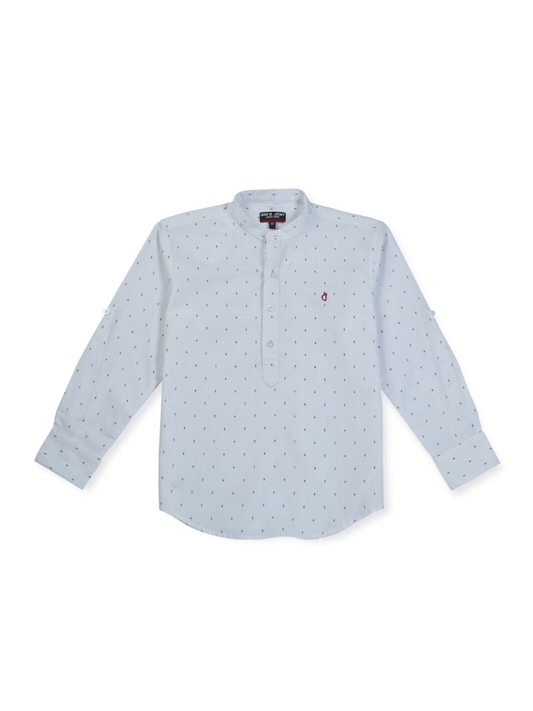 

Gini and Jony Boys Micro Ditsy Printed Cotton Casual Shirt, Blue
