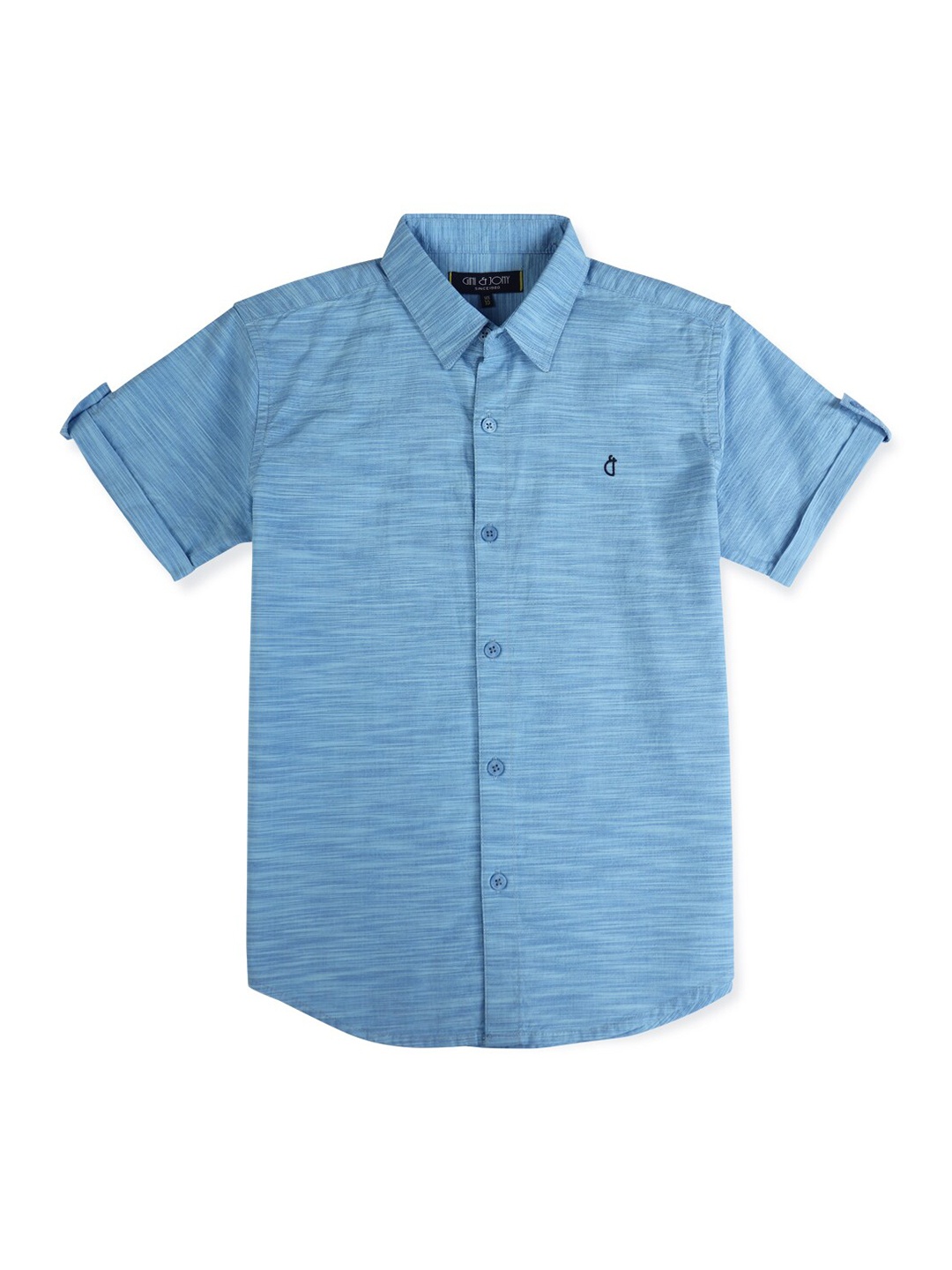 

Gini and Jony Boys Cotton Casual Shirt, Blue