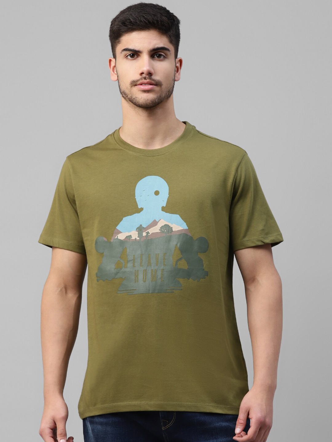 

Royal Enfield Graphic Printed Pure Cotton T-shirt, Green