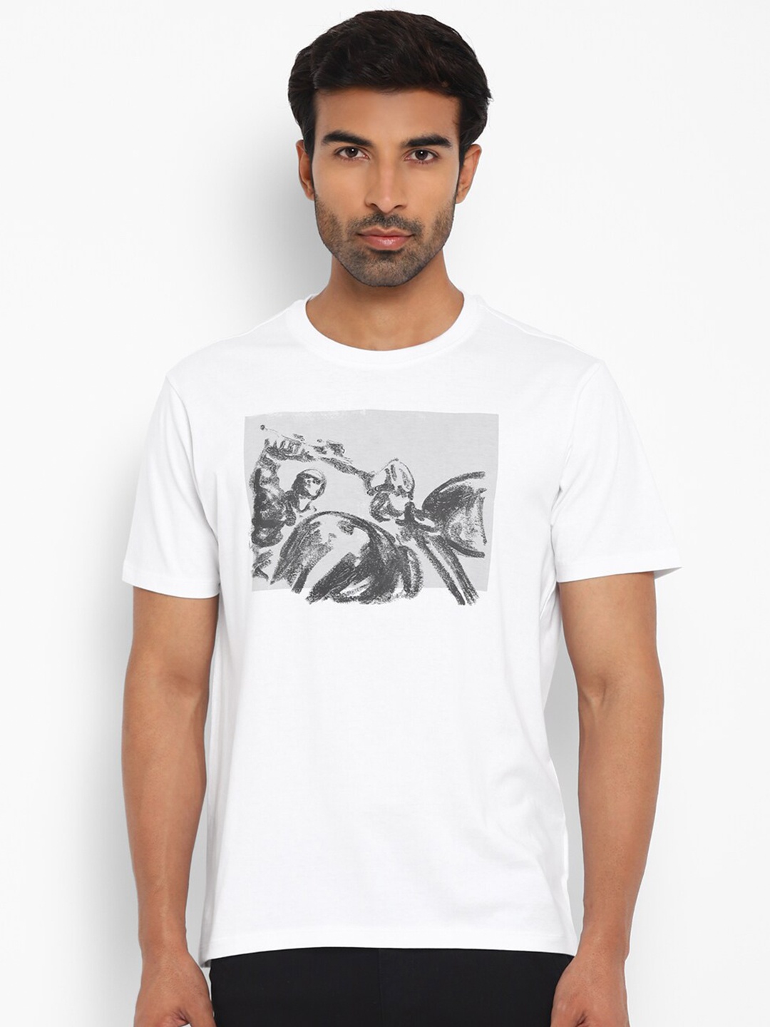 

Royal Enfield Graphic Printed Pure Cotton T-Shirt, White