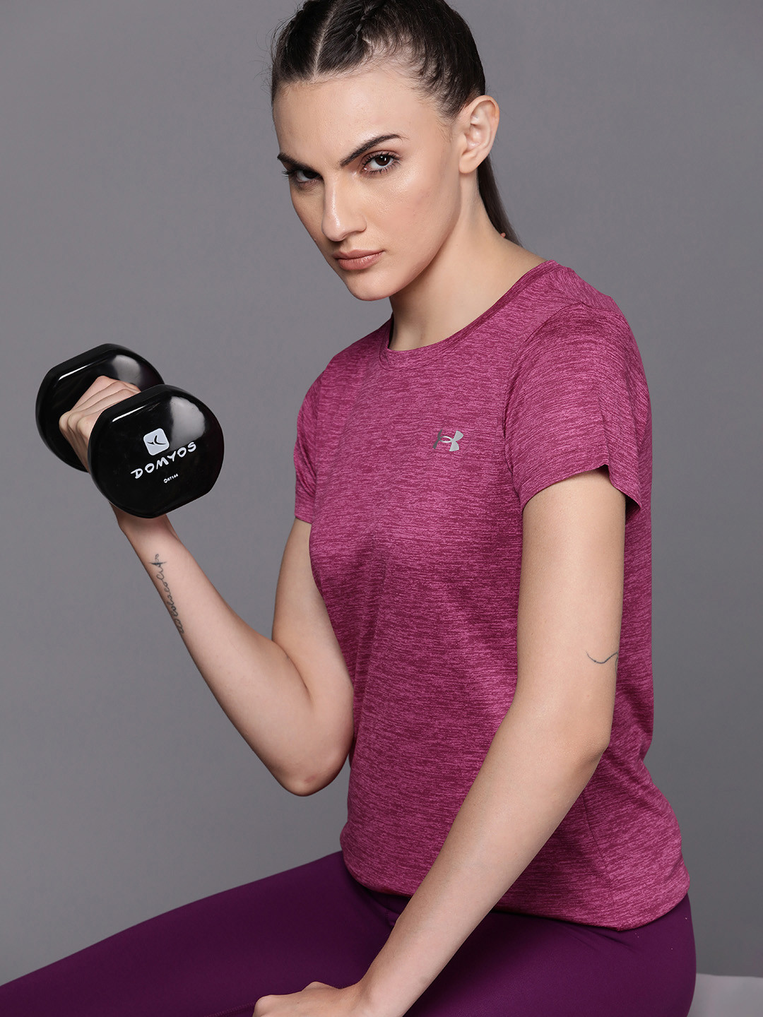 

UNDER ARMOUR Loose Training Tech Twist T-shirt, Purple