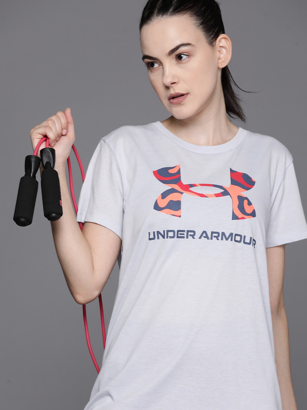 

UNDER ARMOUR Quick-Dry Graphic Short Sleeve Training T-shirt, Grey