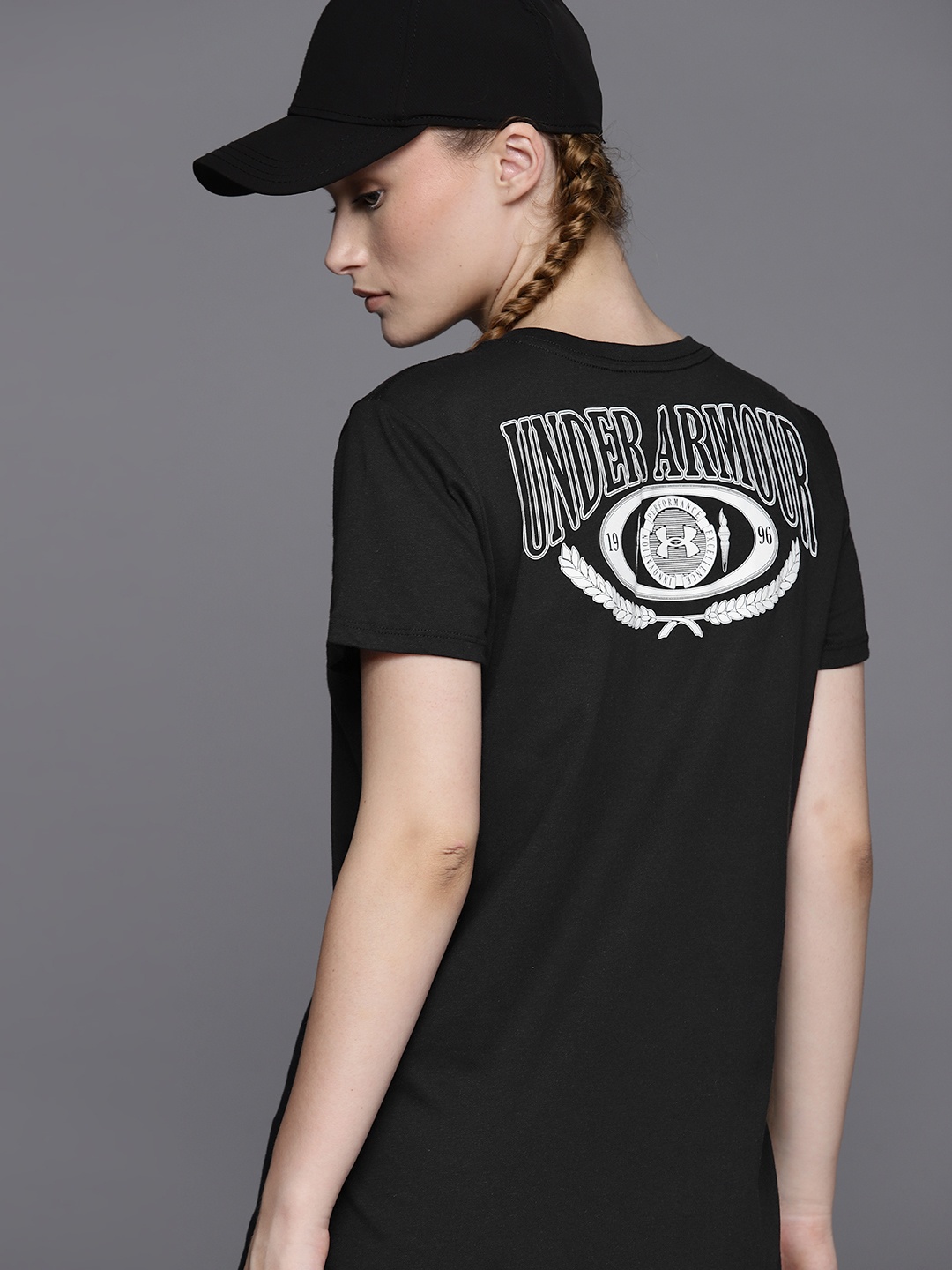 

UNDER ARMOUR Women Back Printed T-shirt, Black