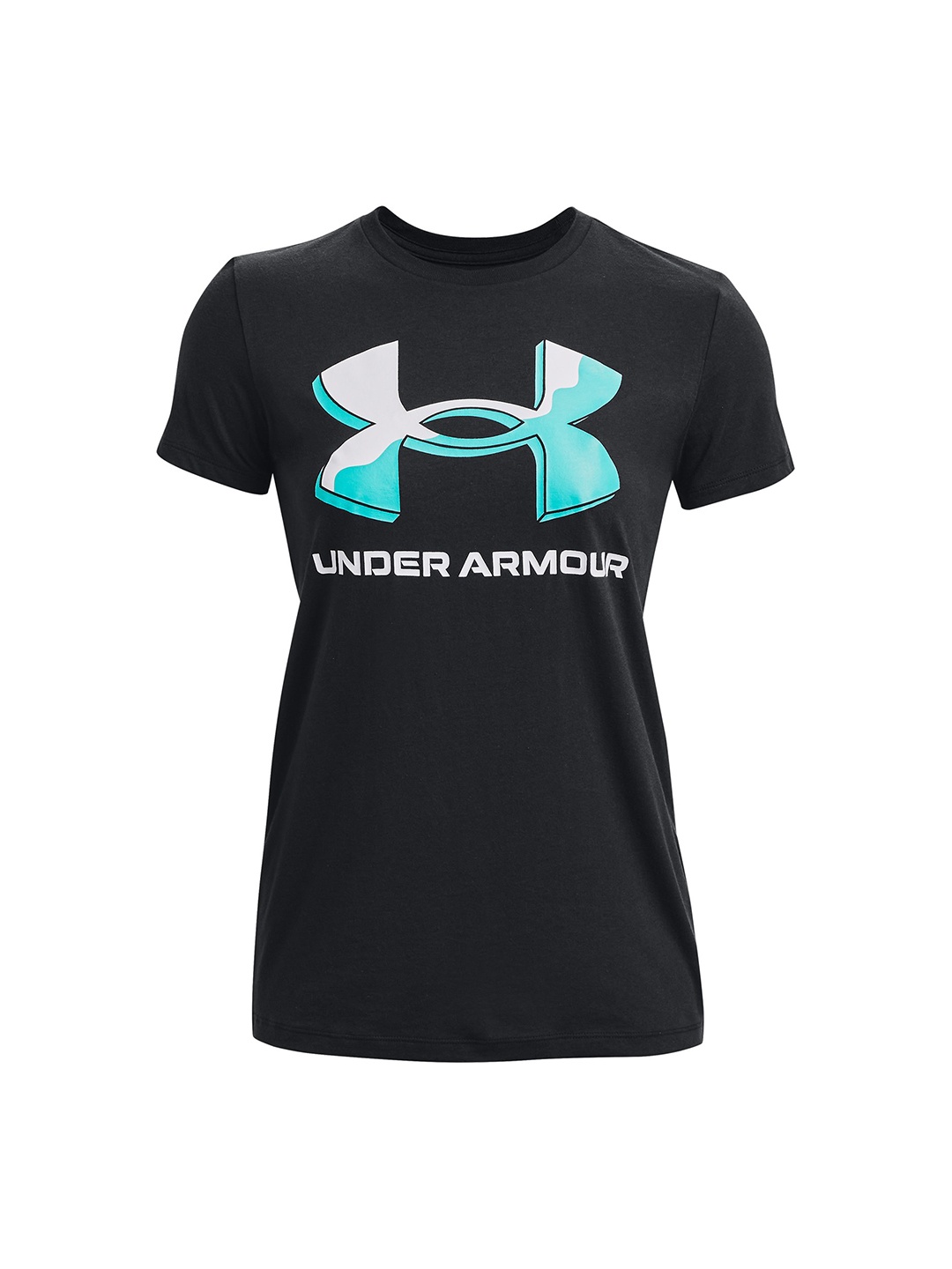 

UNDER ARMOUR 3D Brand Logo Printed Loose Training T-shirt, Black