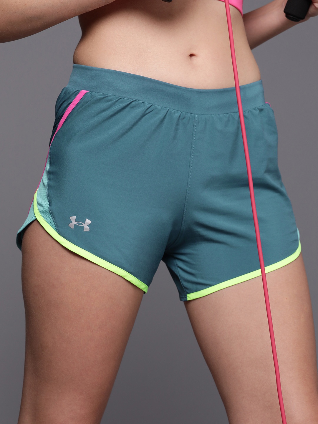 

UNDER ARMOUR Women Loose Fit Fly By 2.0 Running Shorts, Teal