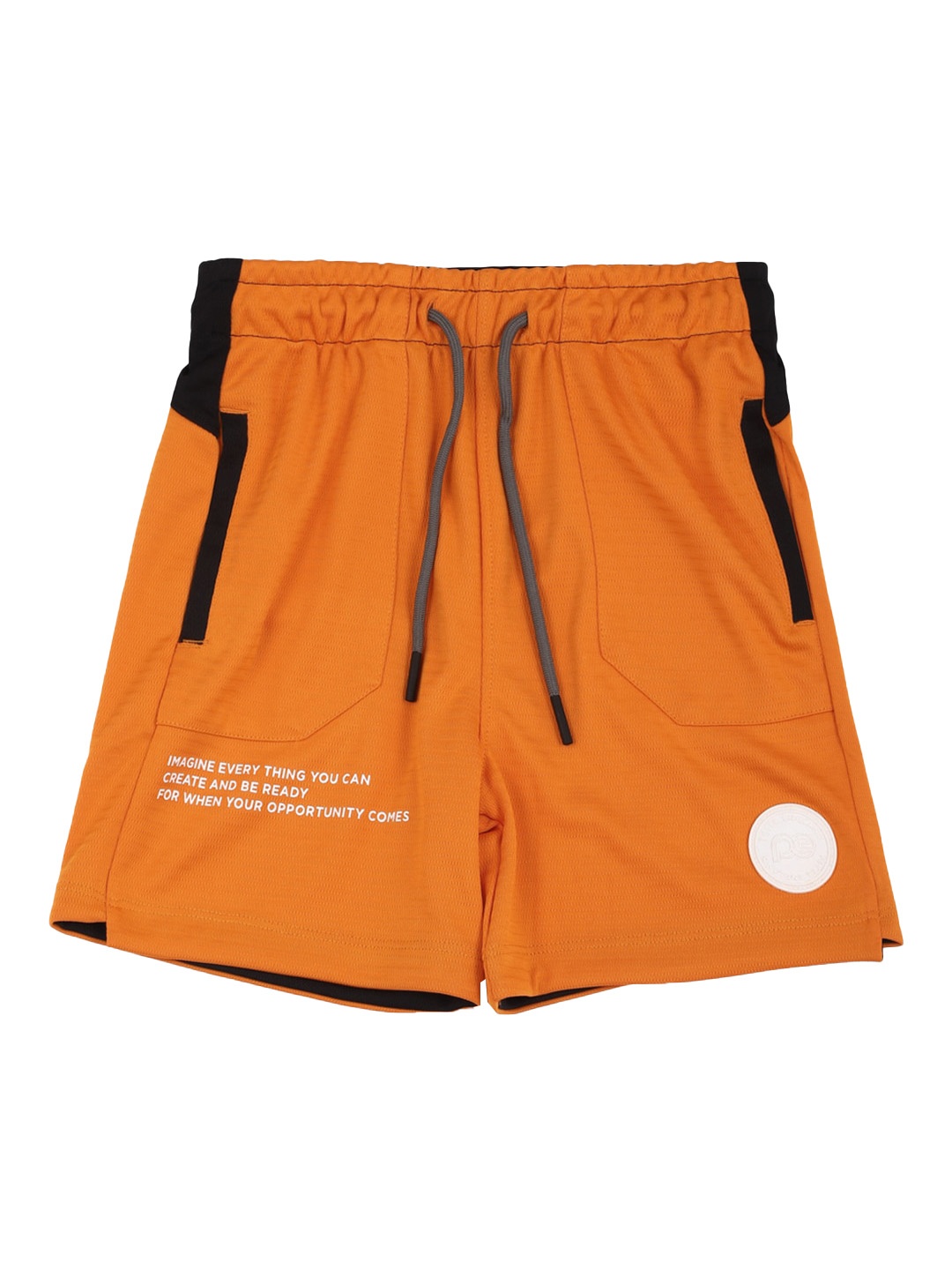 

Peter England Boys Mid-Rise Colourblocked Shorts, Orange