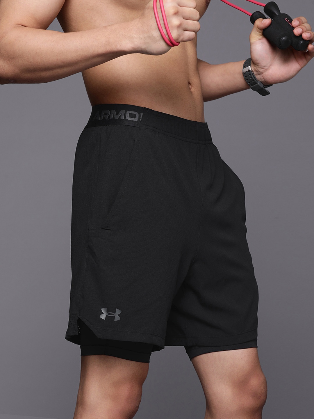 

UNDER ARMOUR Men Vanish Woven 2-In-1 Training Or Gym Sports Shorts, Black