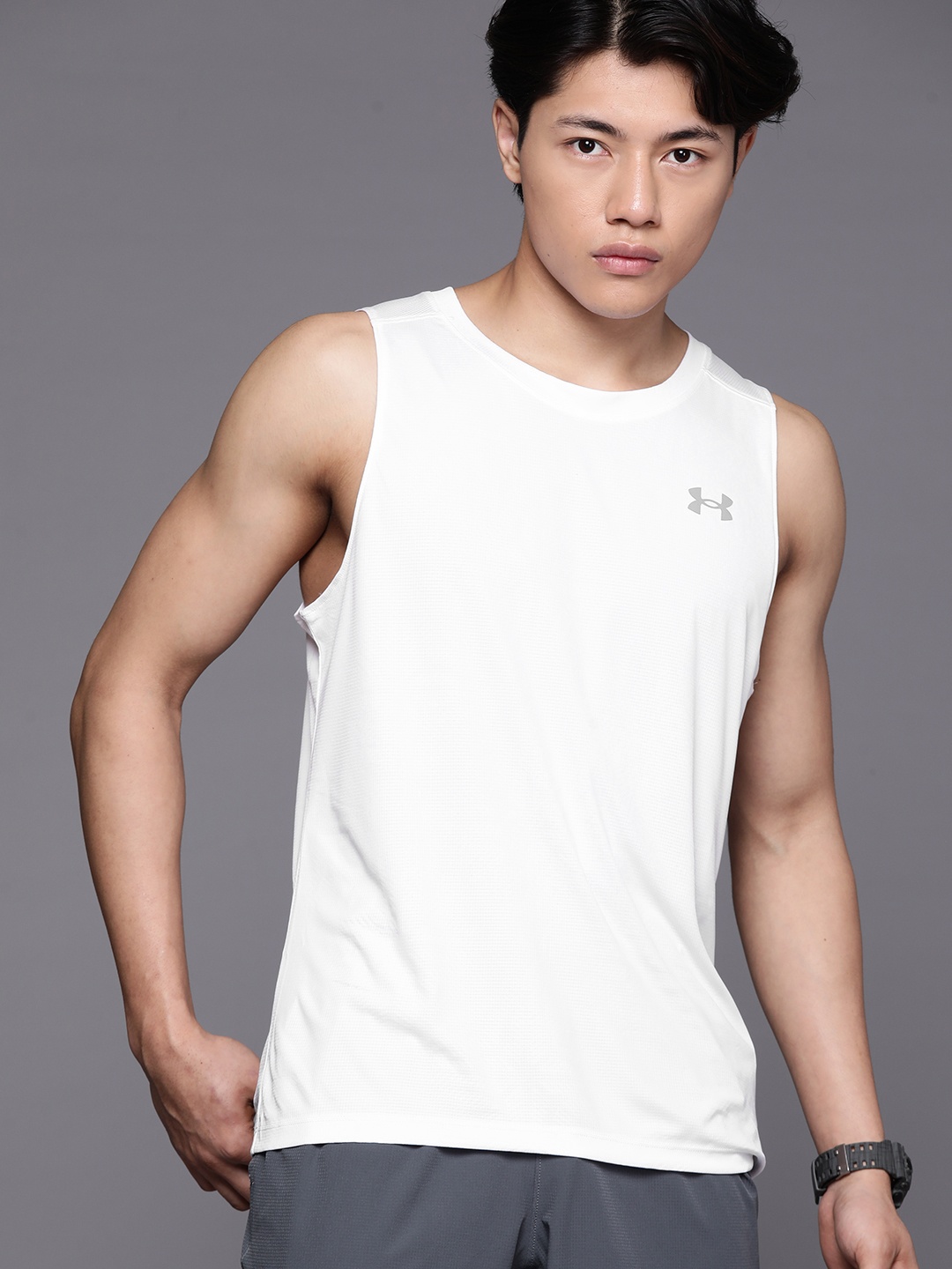 

UNDER ARMOUR Cool Switch Running Sleeveless T-shirt, White