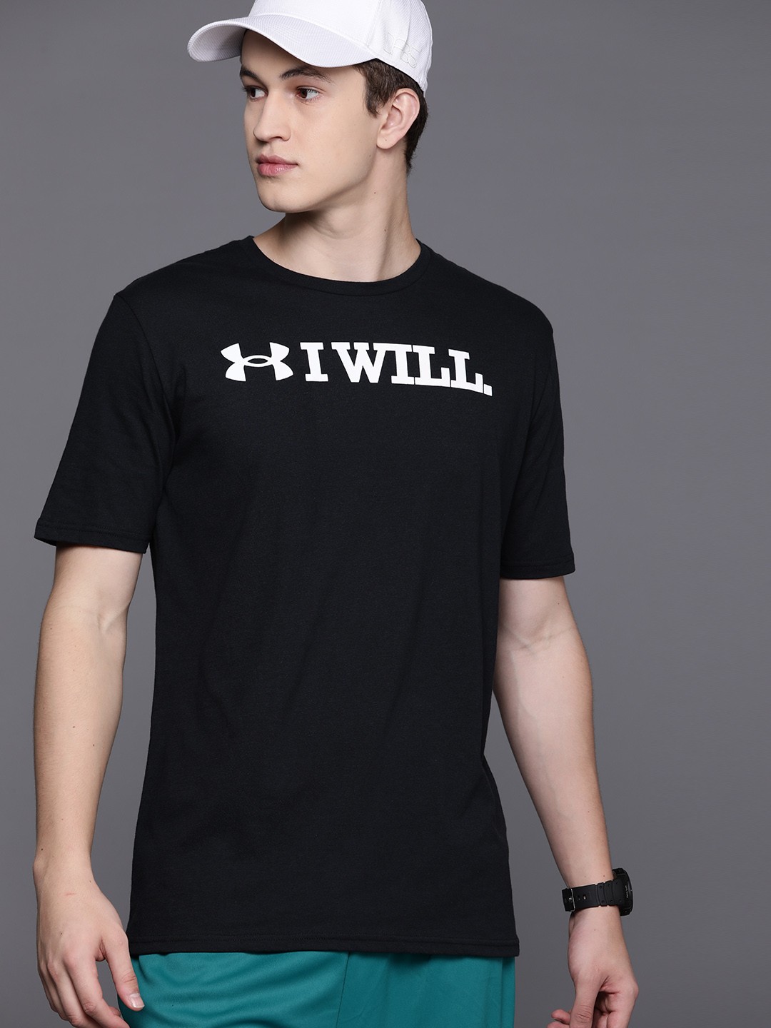 

UNDER ARMOUR I Will Print Short Sleeve T-shirt, Black