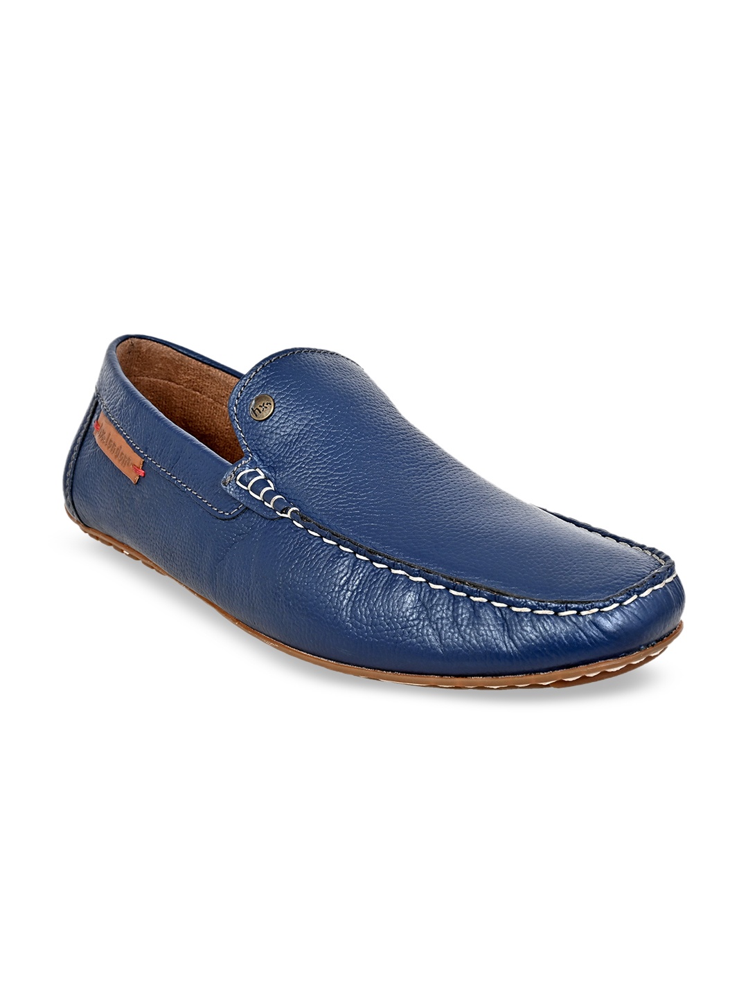 

HX London Men Textured Comfort Insole Leather Driving Shoes, Navy blue