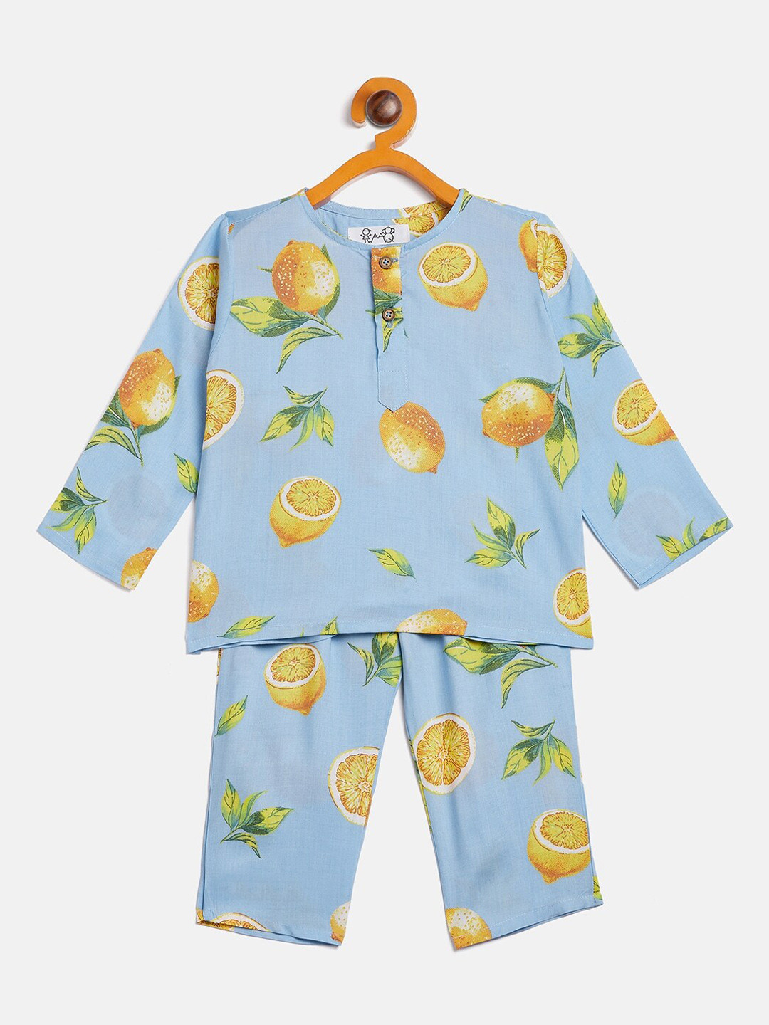 

JWAAQ Infant Kids Graphic Printed Pure Cotton Night Suit, Blue