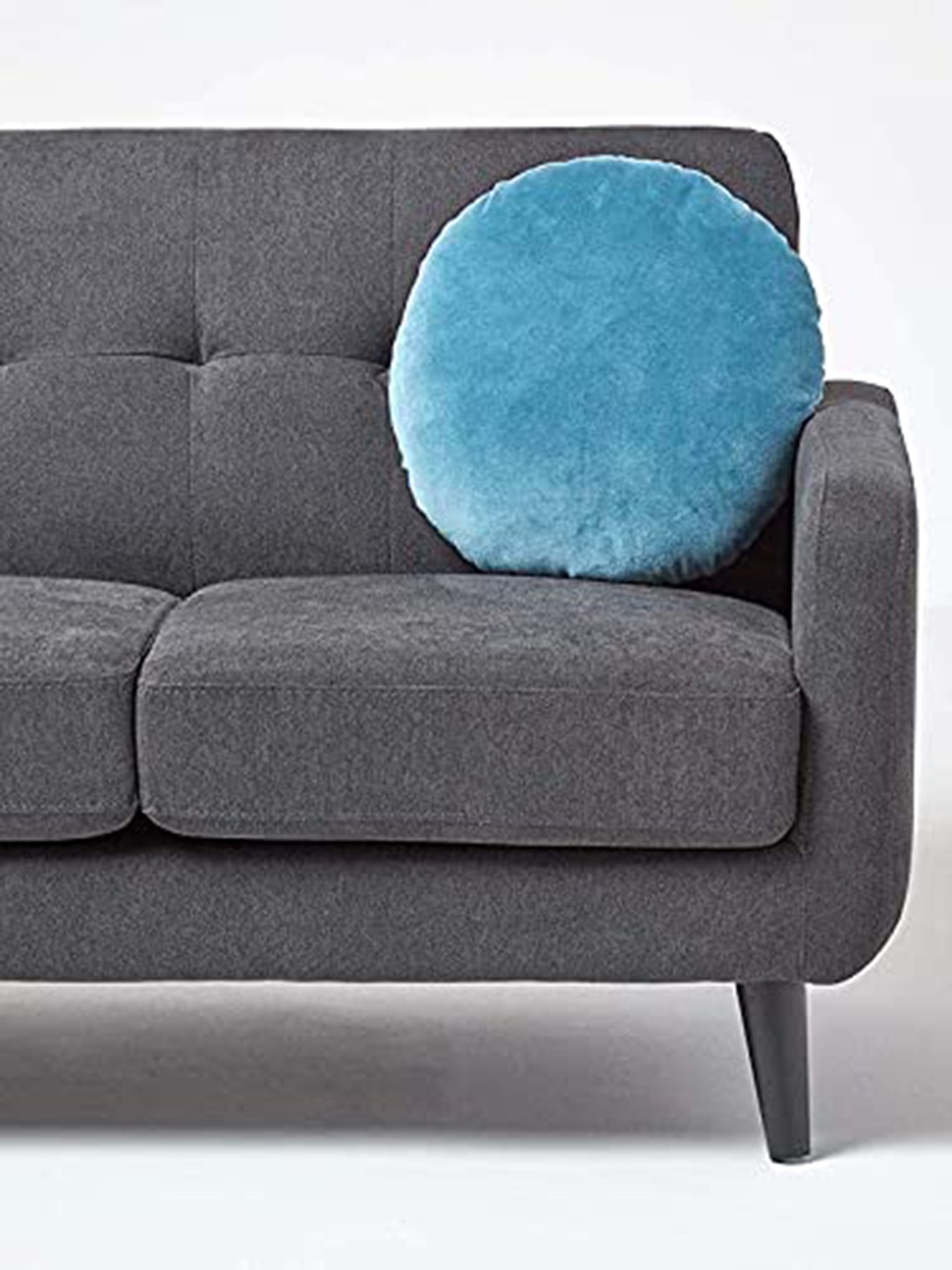 

CHRONEX Blue Velvet Round Cushion Cover
