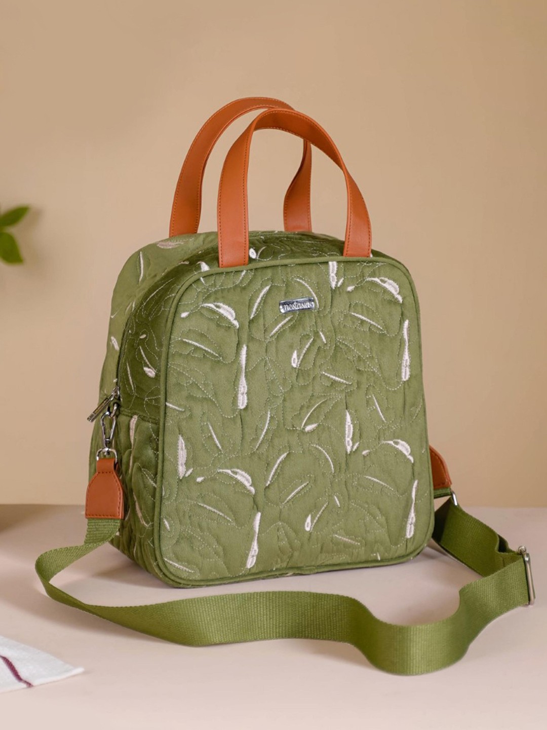 

Nestasia Printed Insulated Reusable Lunch Bag, Green