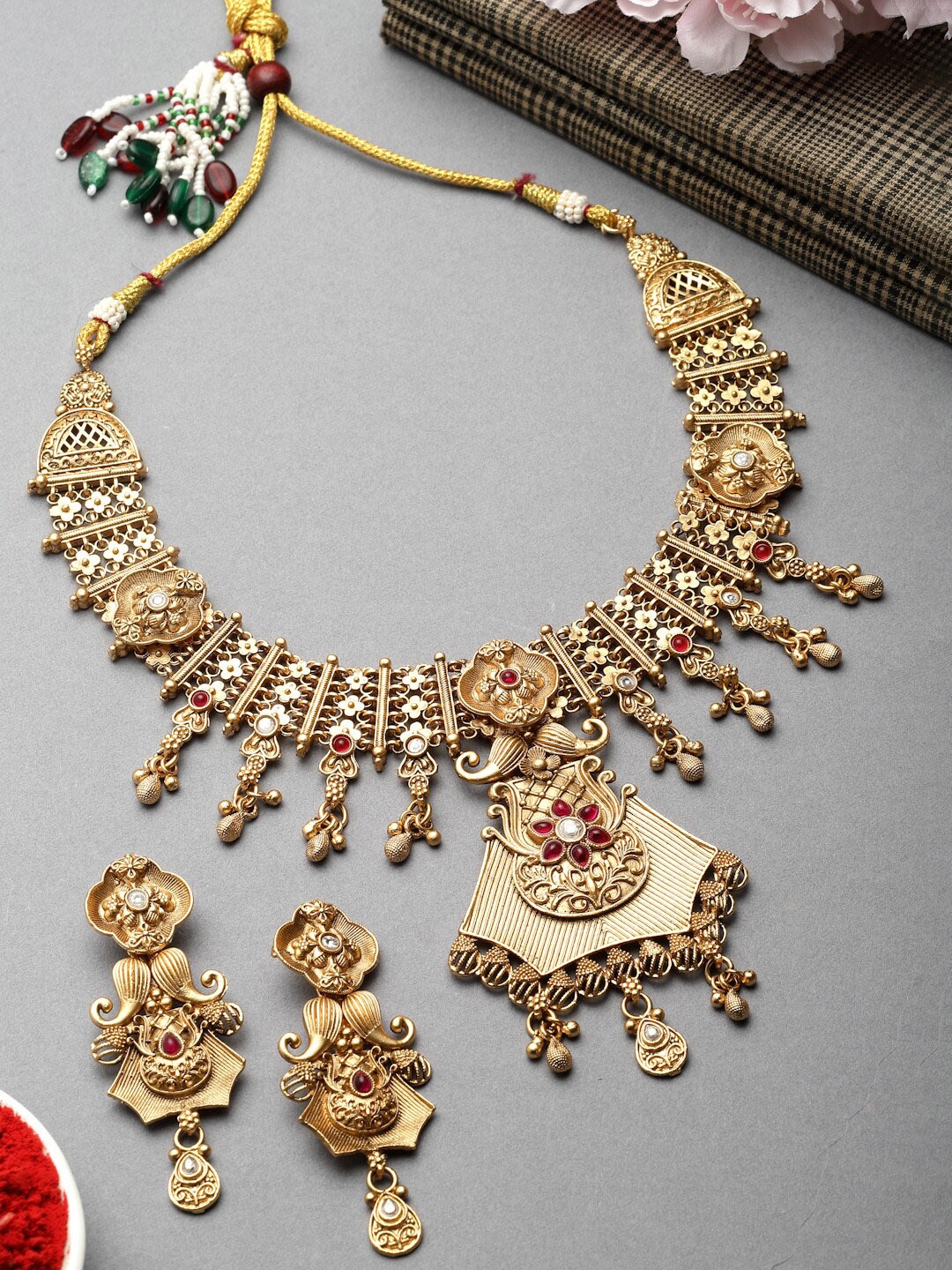 

Arrabi Gold-Plated & CZ-Studded Necklace & Earrings Set