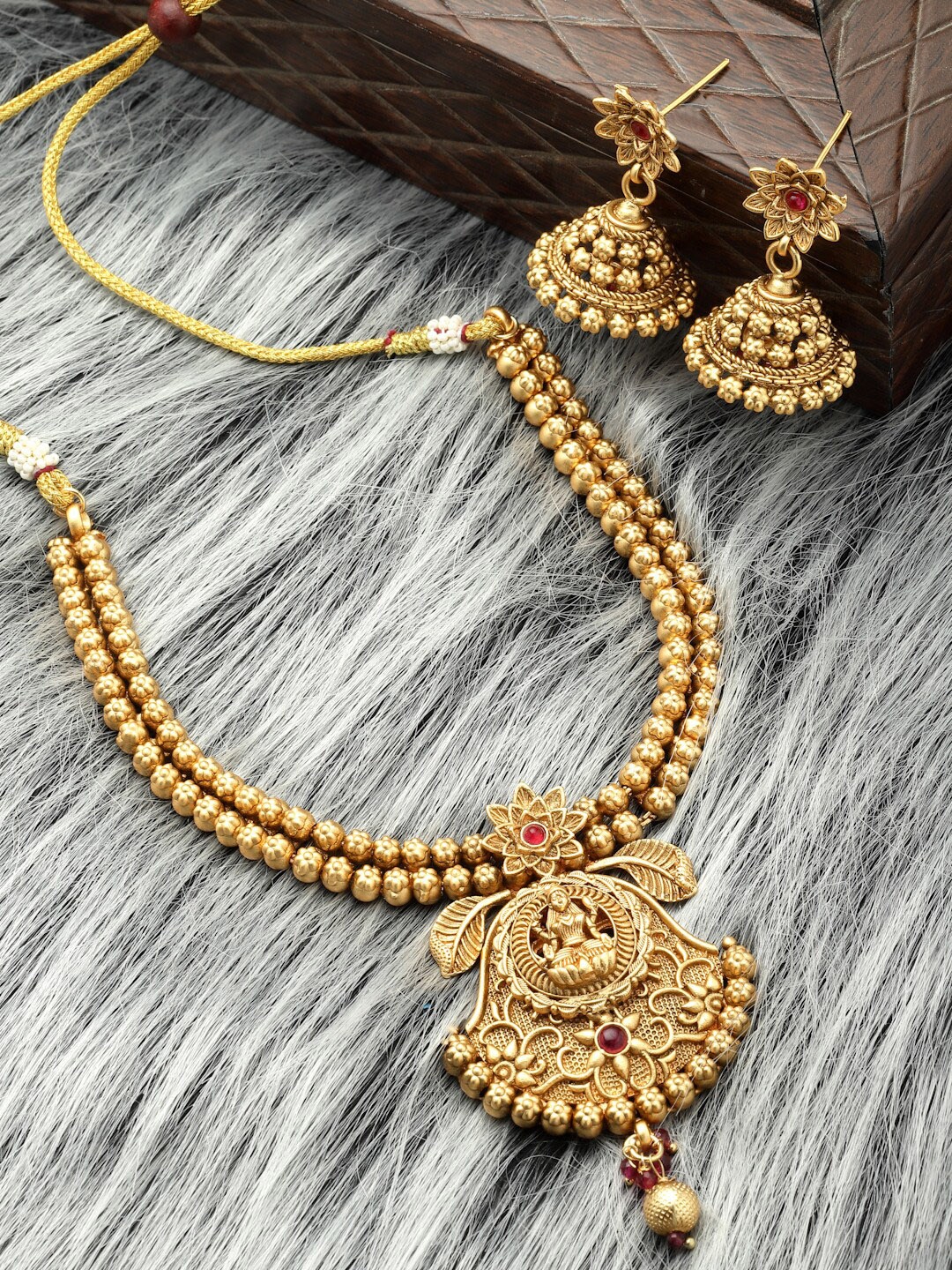 

Arrabi Gold-Plated CZ-Studded Necklace & Earrings Set