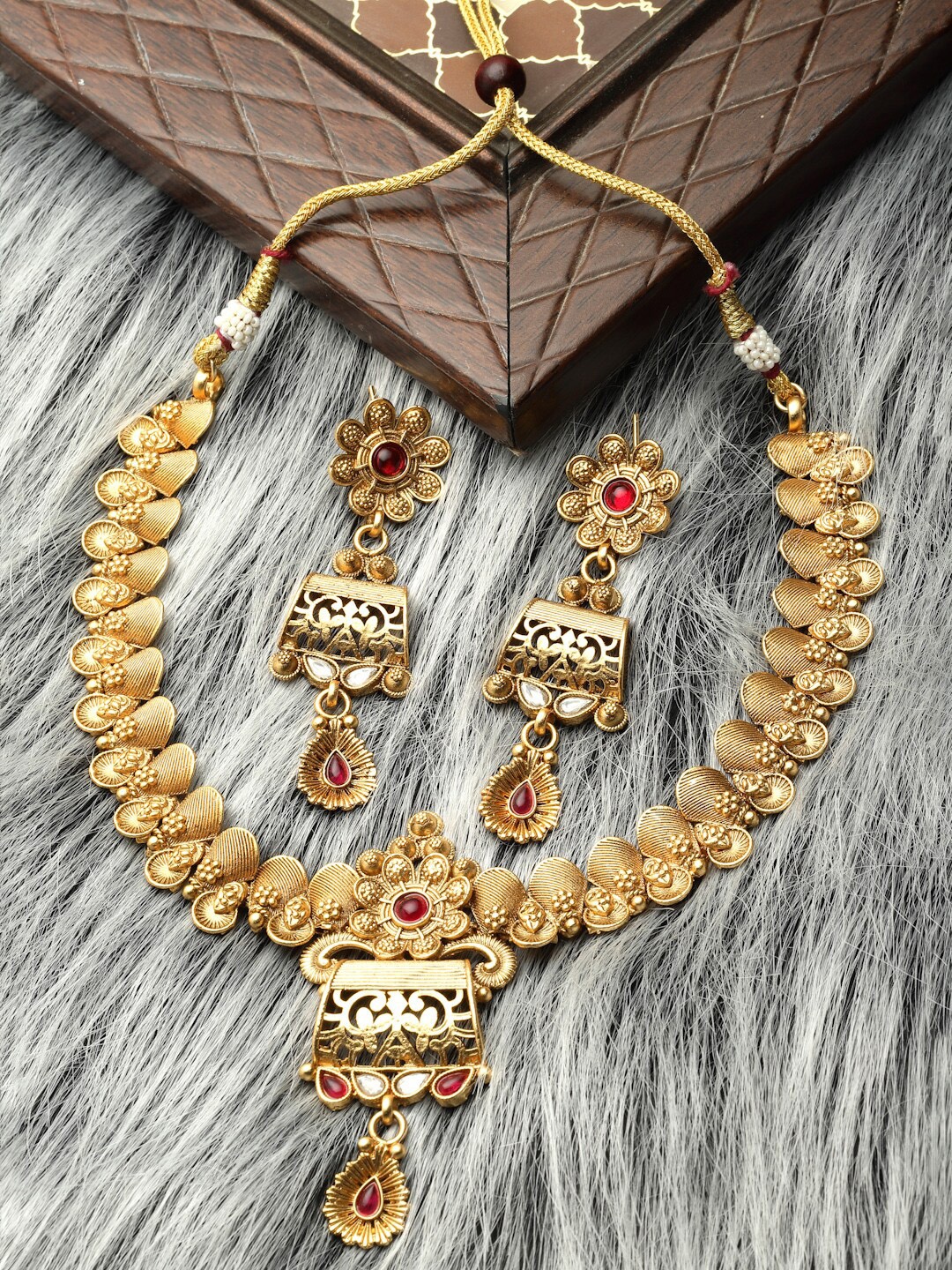 

Arrabi Gold-Plated CZ-Studded Necklace & Earrings Set