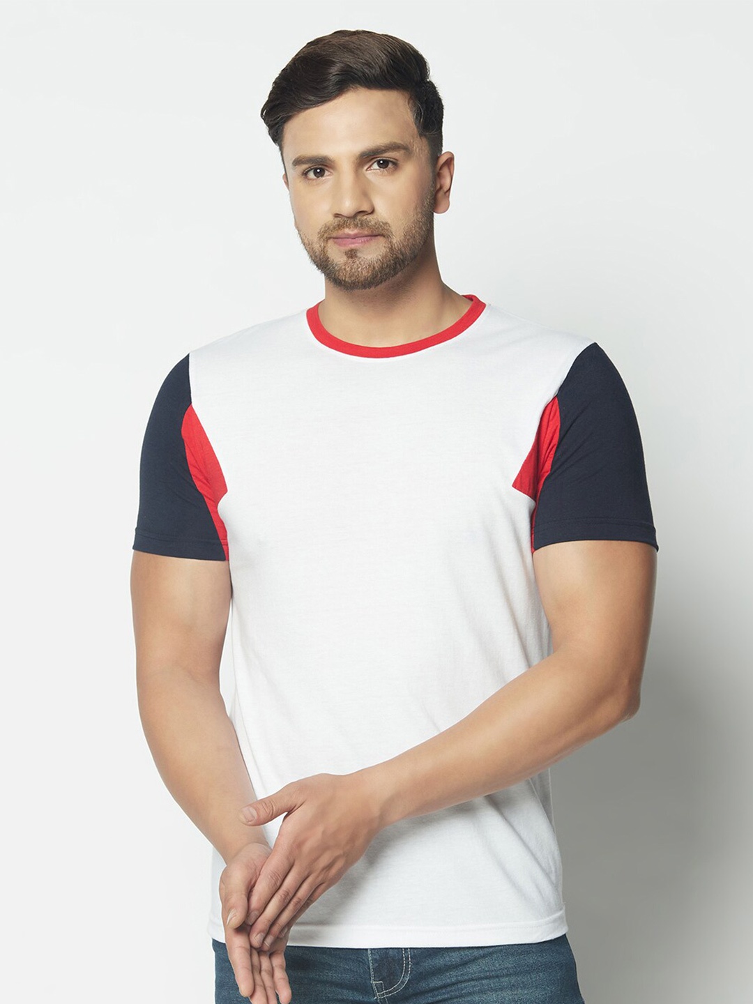 

GLITO Polo Collar Cotton T-shirt, White