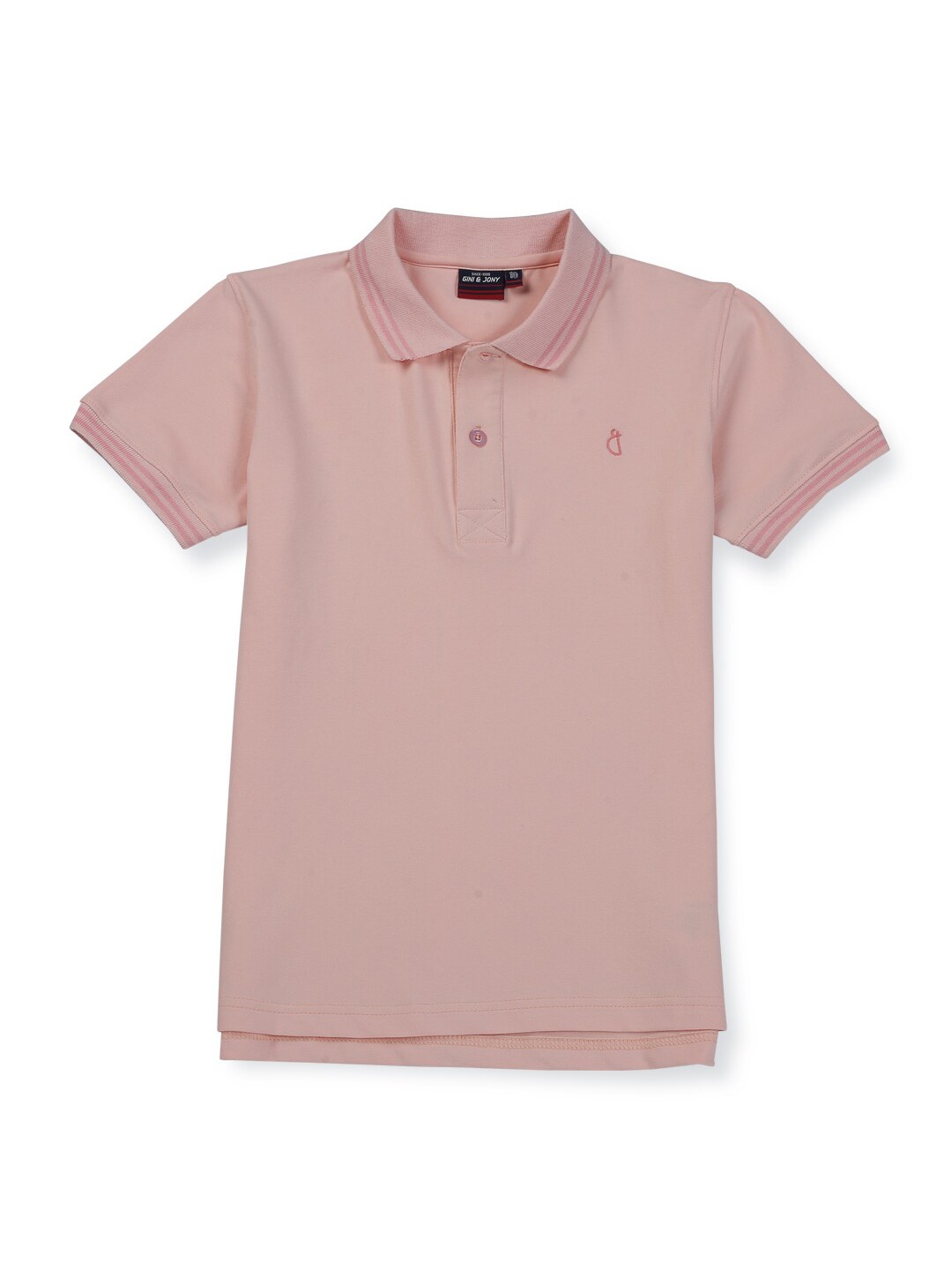 

Gini and Jony Boys Polo Collar Pure Cotton T-Shirt, Peach