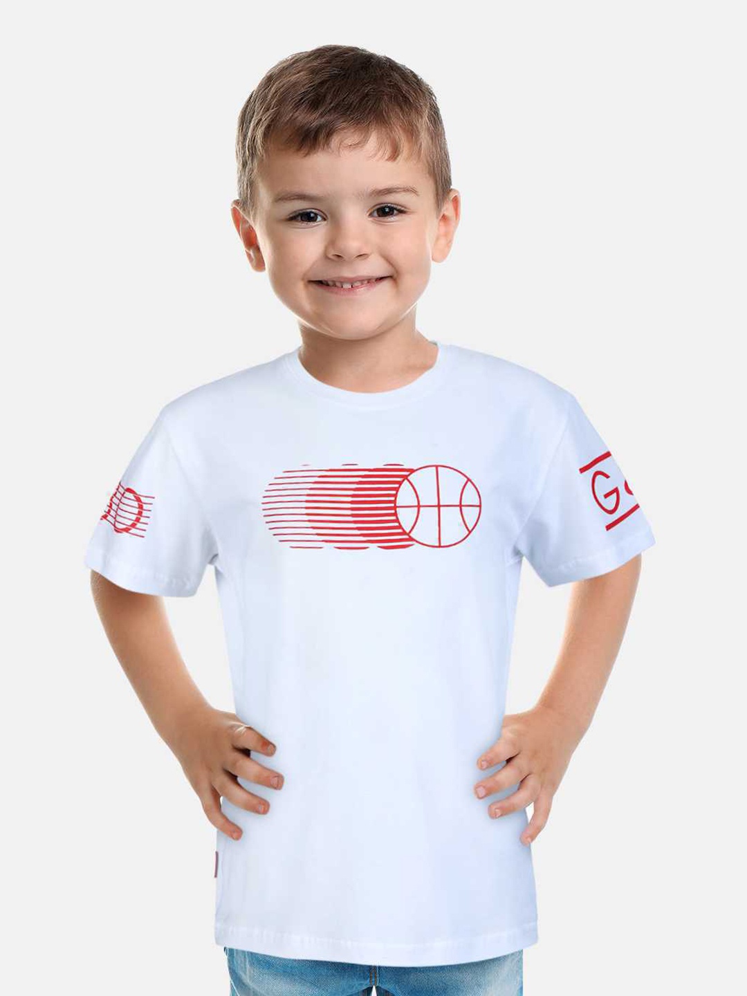 

Gini and Jony Boys Graphic Printed Cotton T-Shirt, Blue