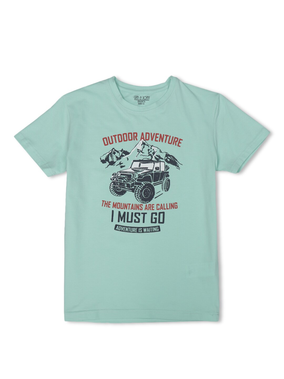 

Gini and Jony Boys Printed Cotton T-shirt, Blue