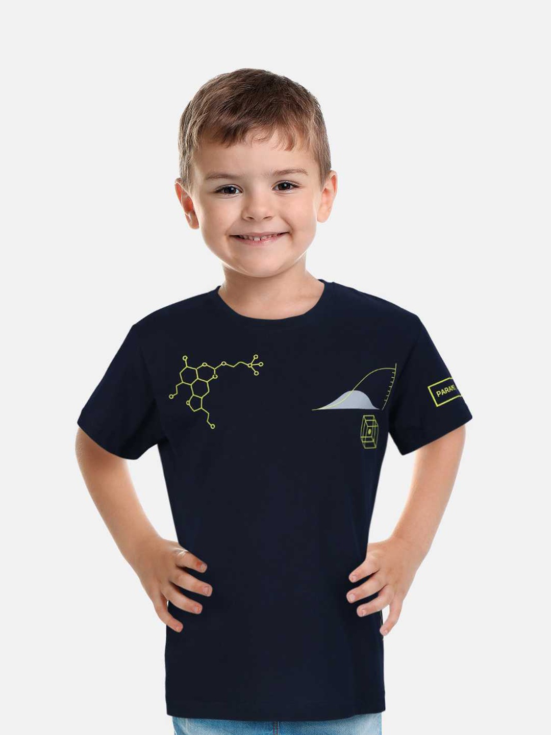 

Gini and Jony Infant Boys Printed Cotton T-shirt, Navy blue