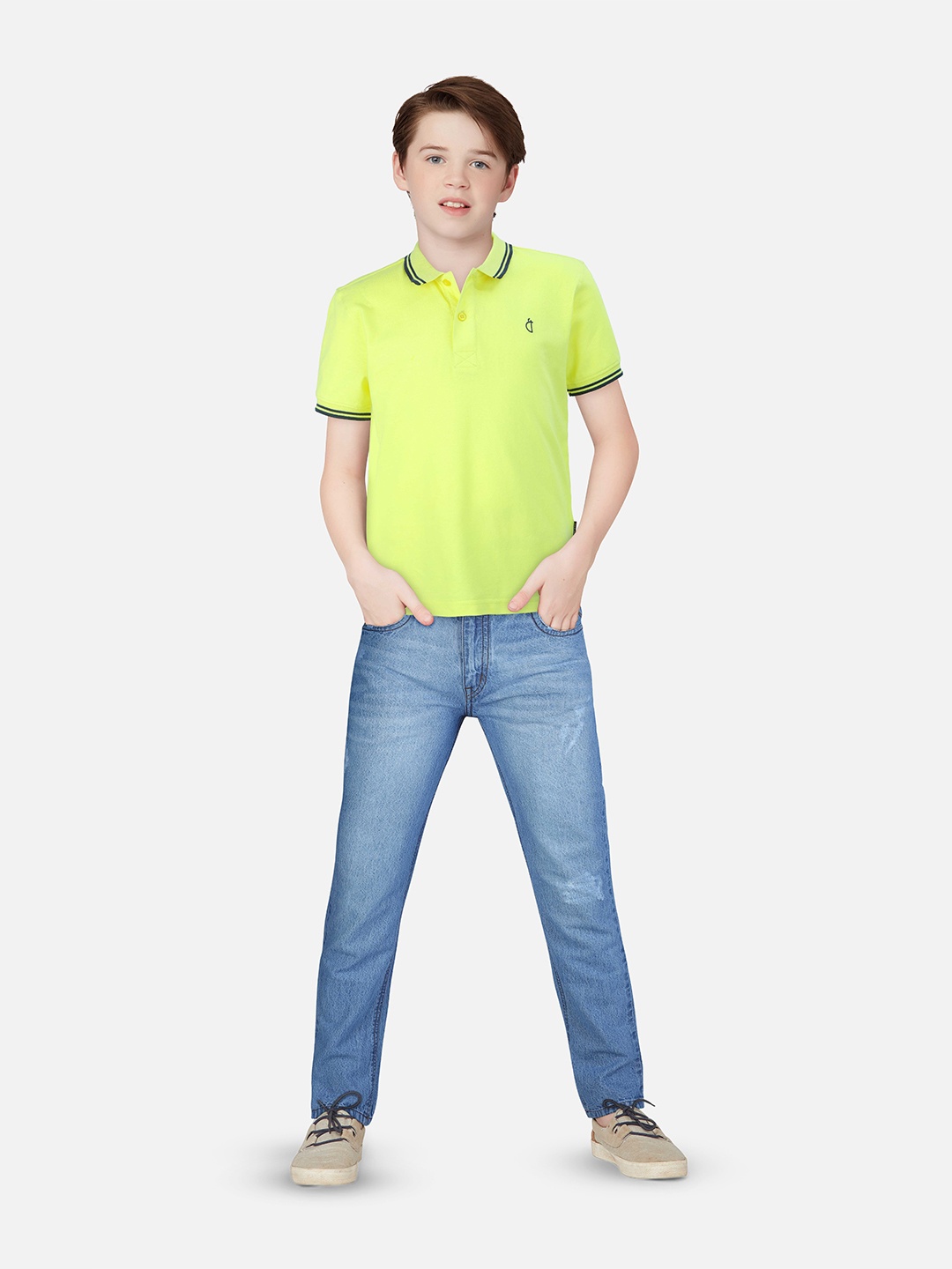 

Gini and Jony Boys Polo Collar Pure Cotton T-shirt, Yellow