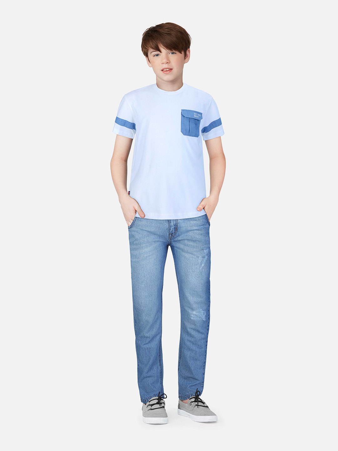 

Gini and Jony Boys Cotton T-shirt, White