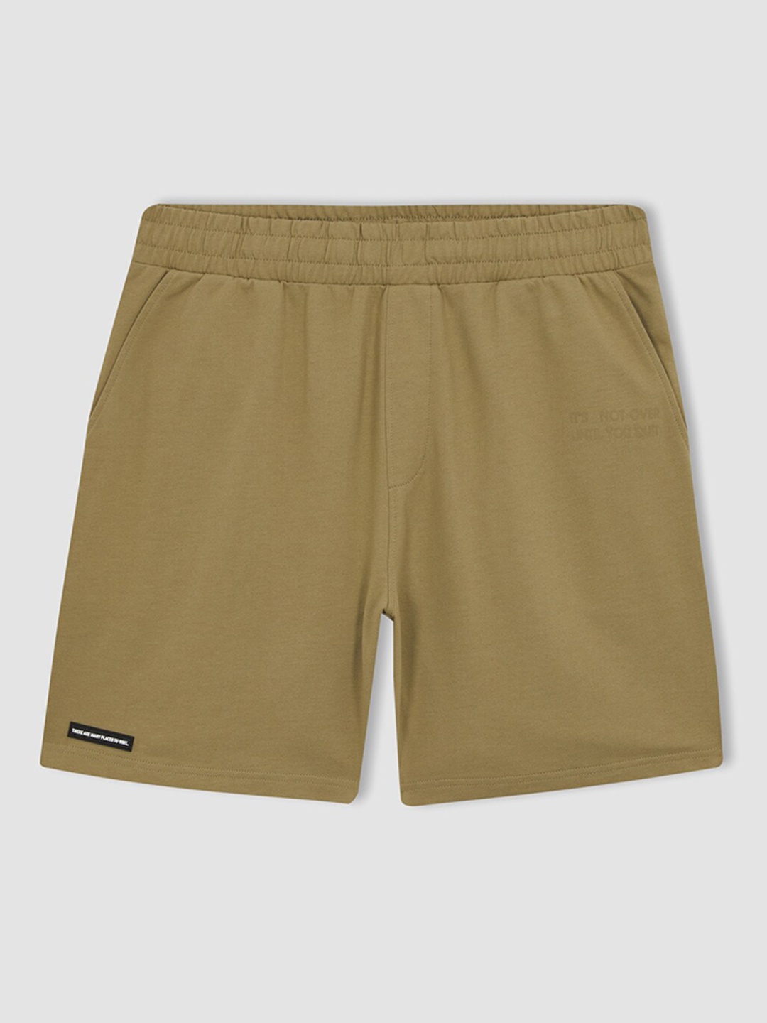 

DeFacto Men Mid-Rise Sports Shorts, Beige