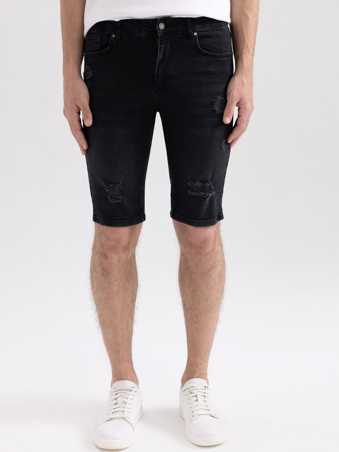 

DeFacto Men Denim Shorts, Black