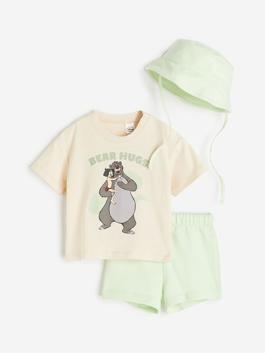 

H&M Boys 3-Piece Cotton Set, Beige