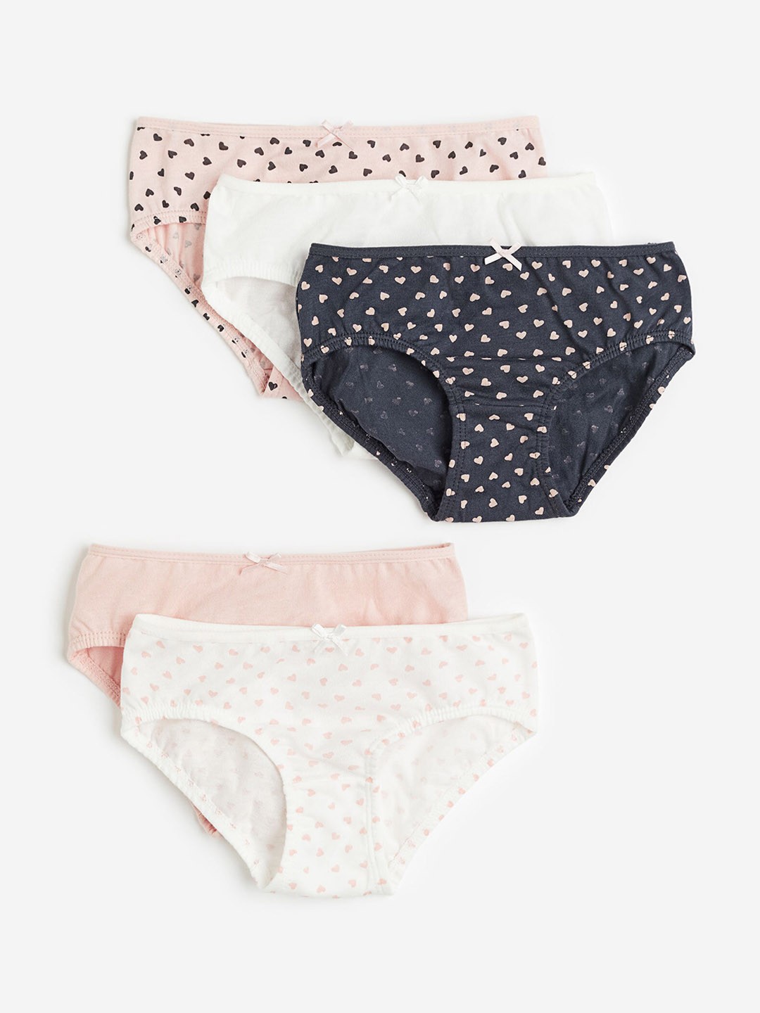 

H&M Girls 5-Pack Cotton Briefs, Black