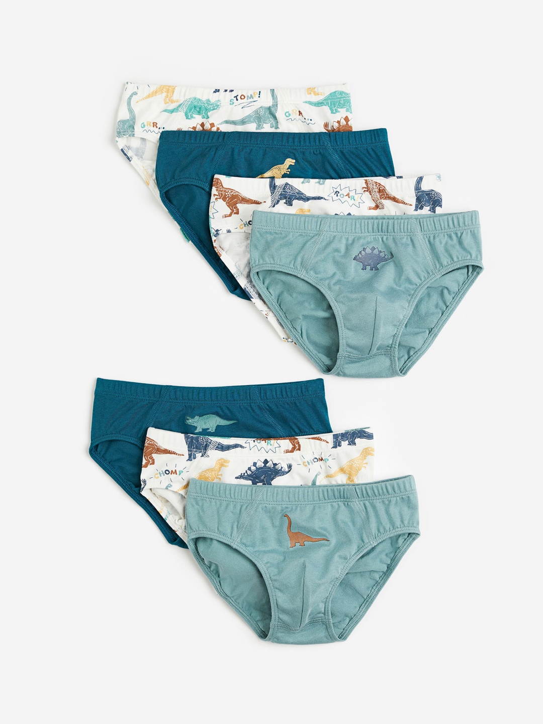 

H&M Boys 7-Pack Cotton Boys Briefs 0985286006, Turquoise blue
