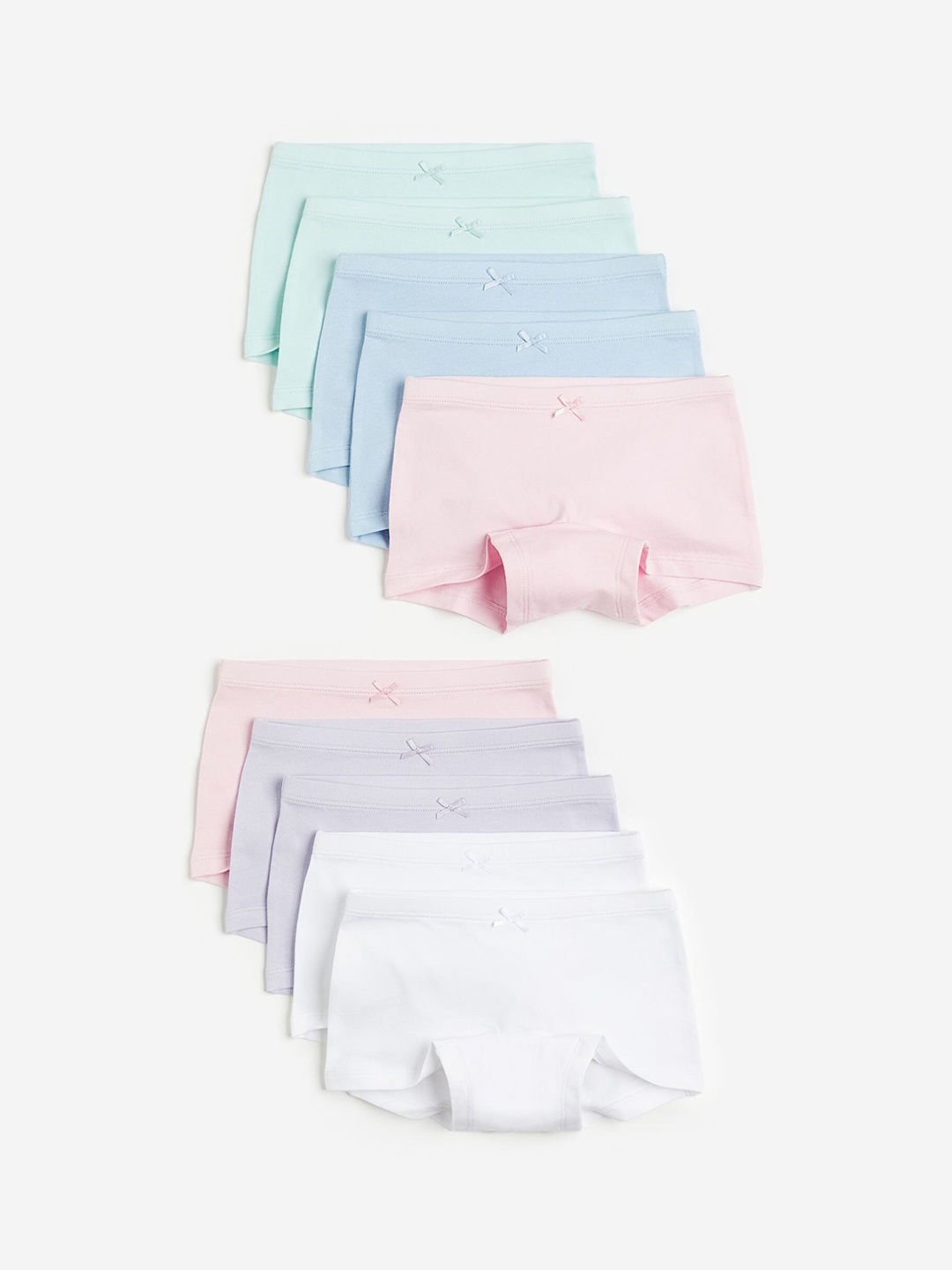 

H&M Girls 10-Pack Cotton Boxer Briefs, Blue