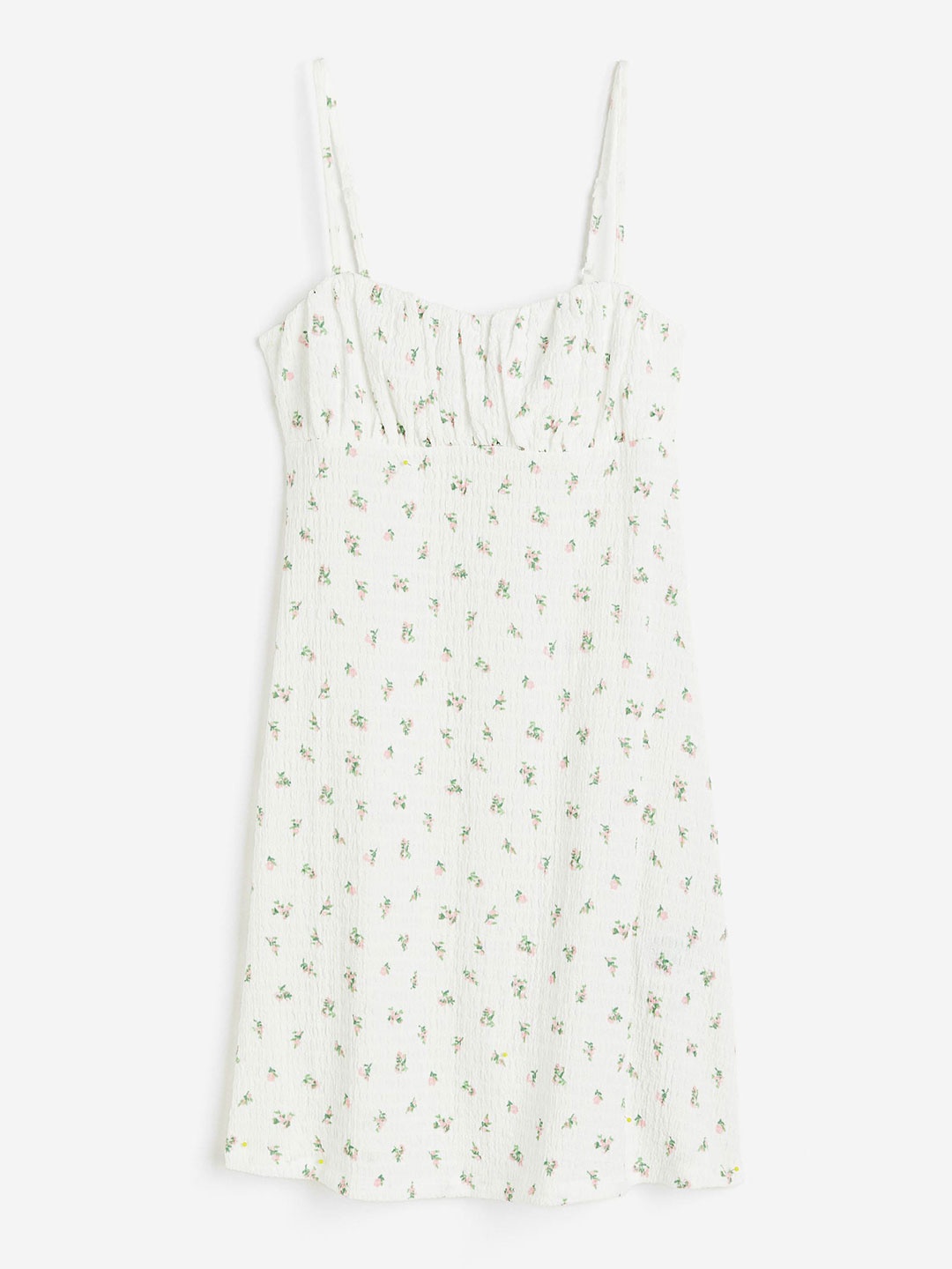 

H&M Women Crinkled Jersey Dress, White