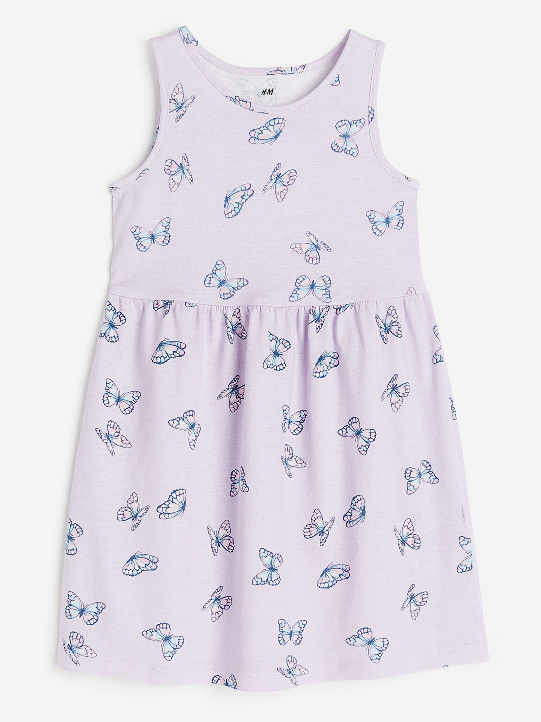 

H&M Girls Patterned Pure Cotton Dress, Purple