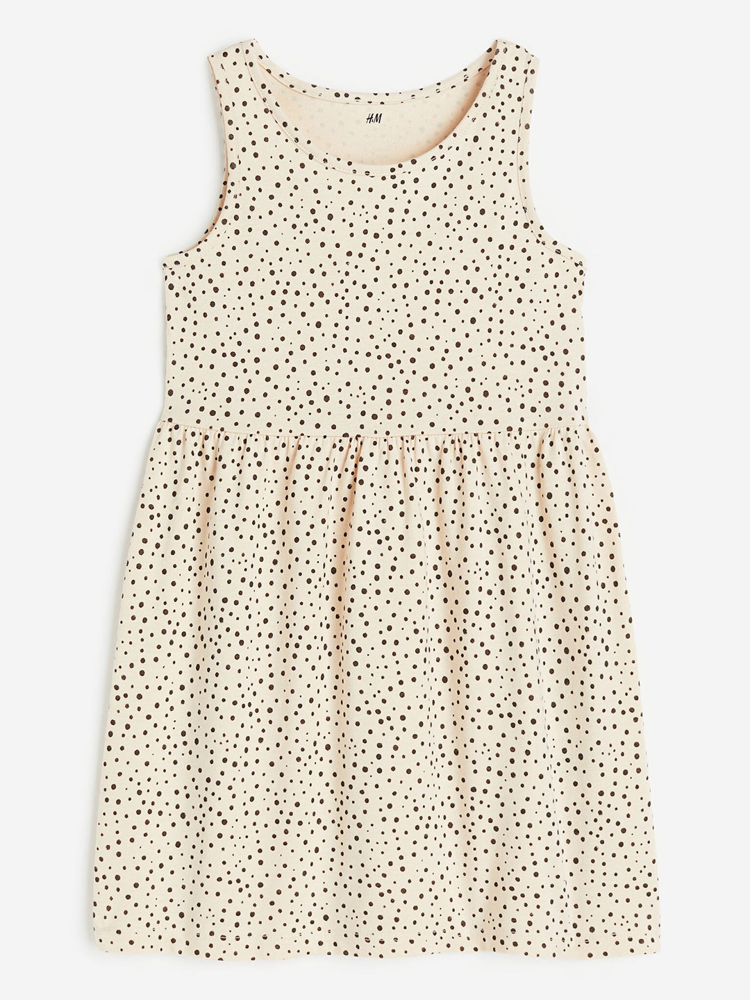 

H&M Girls Patterned Cotton Dress, Beige