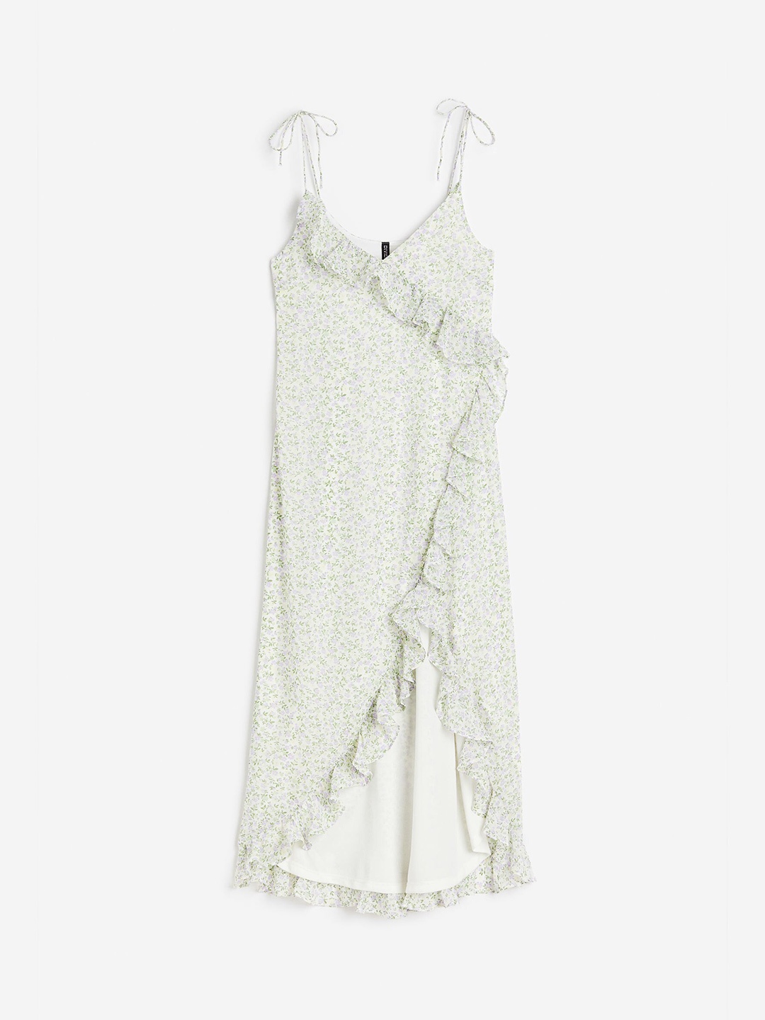 

H&M Women Frill-Trimmed Chiffon Dress, White