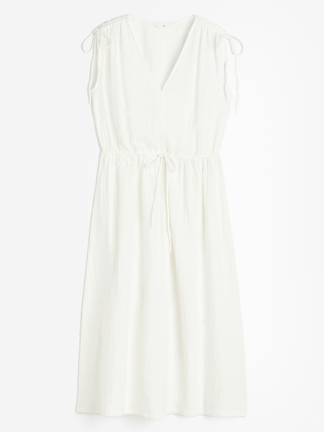 

H&M Women Drawstring-Detail Dress, White
