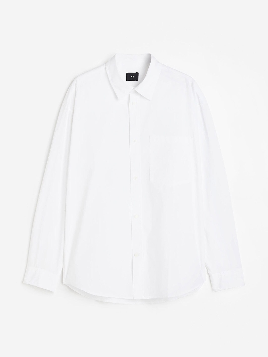 

H&M Men Oversized Fit Poplin shirt, White