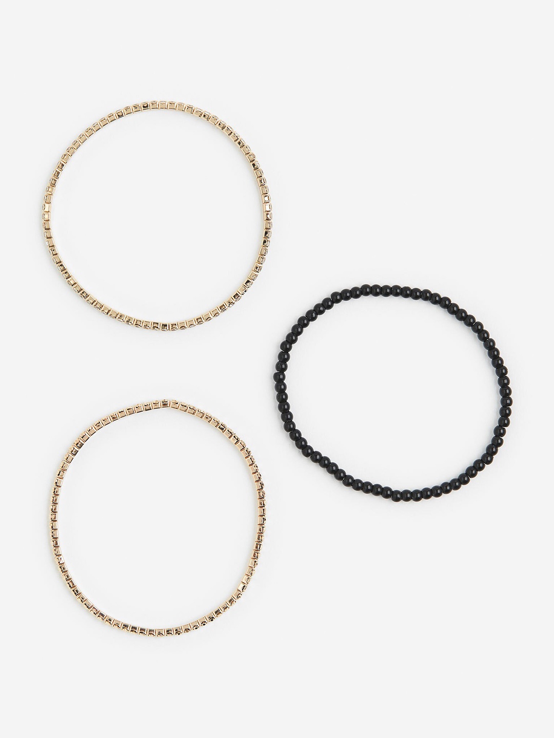 

H&M 3-Pack Bracelets, Black