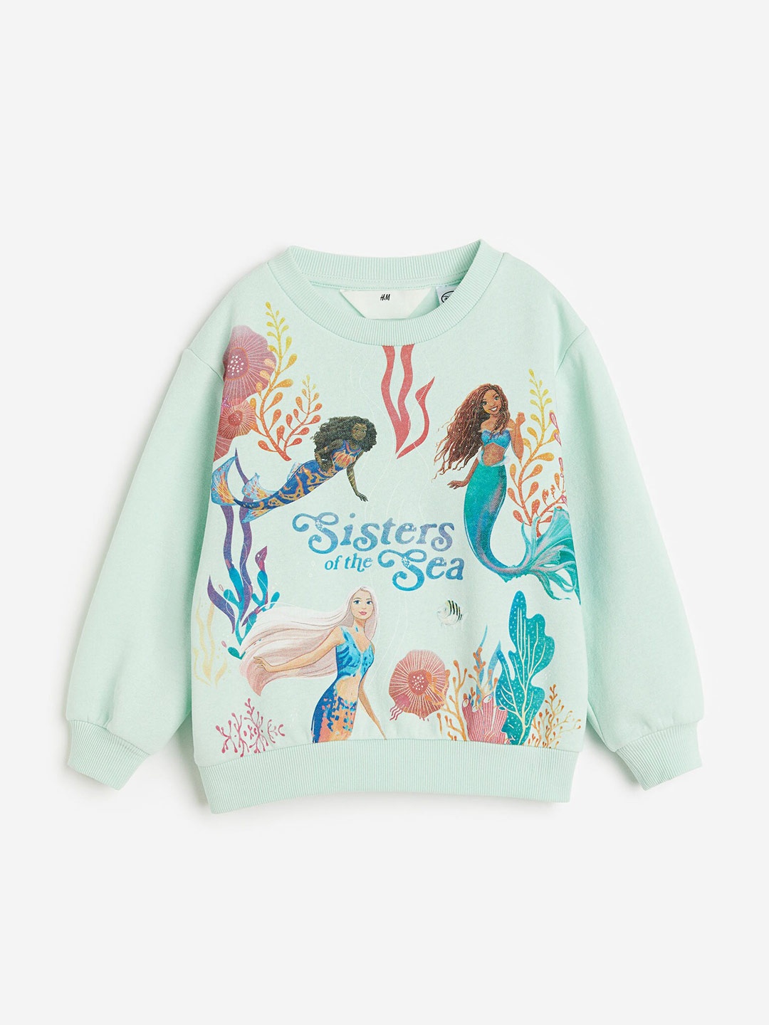 

H&M Girls Printed Sweatshirt, Sea green