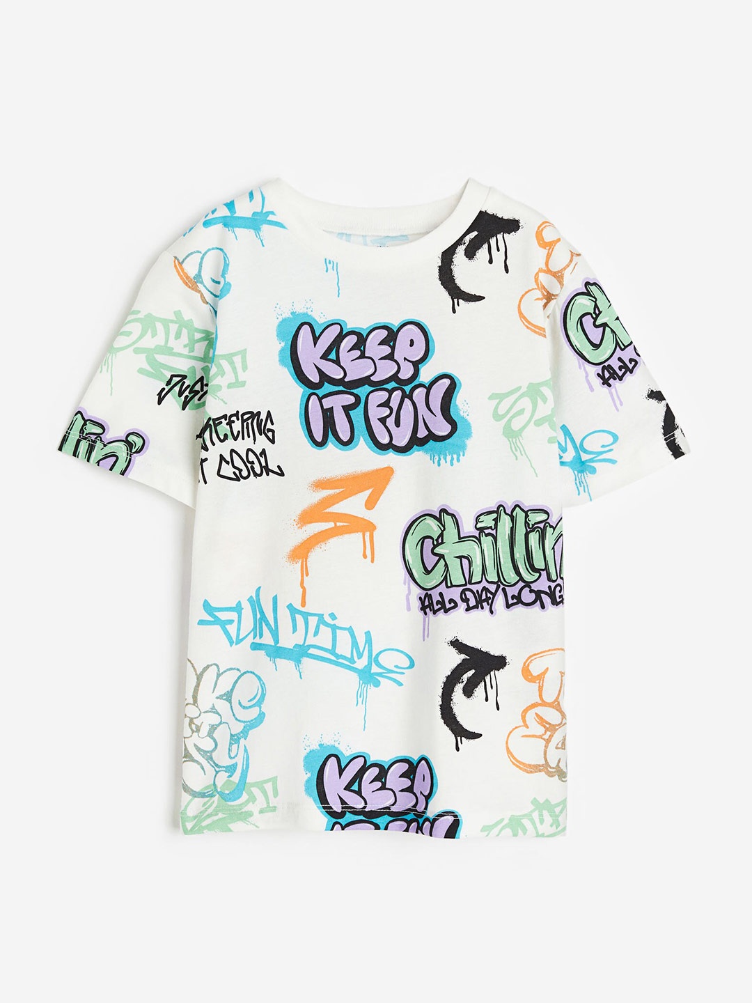 

H&M Boys Cotton T-shirt, White