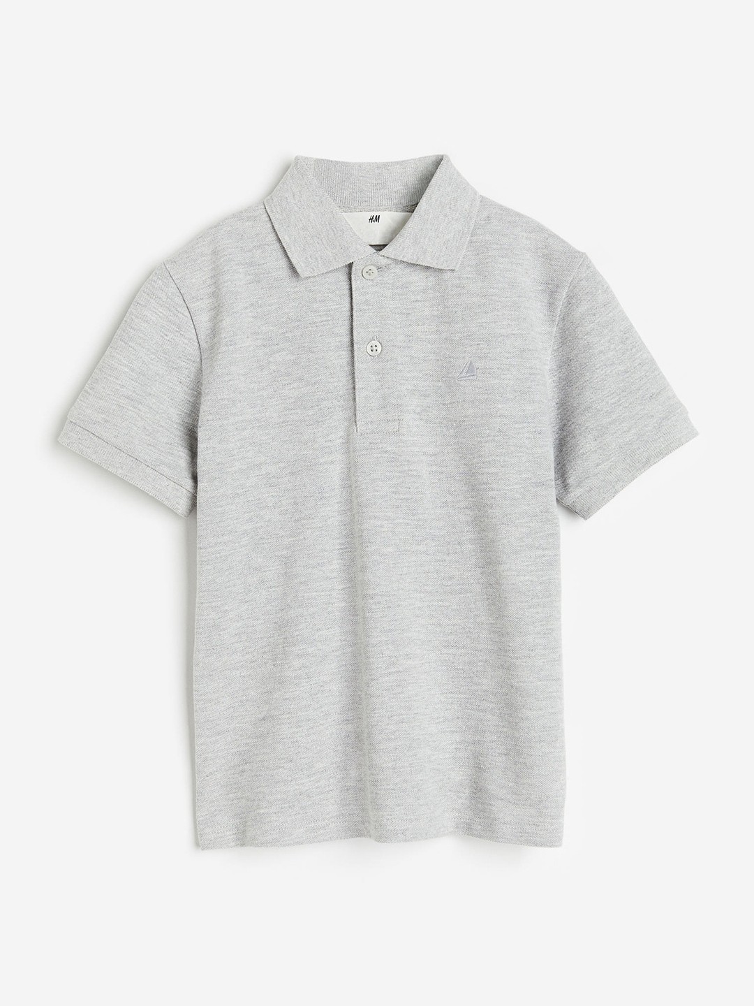 

H&M Boys Cotton Piqu Polo Shirt, Grey