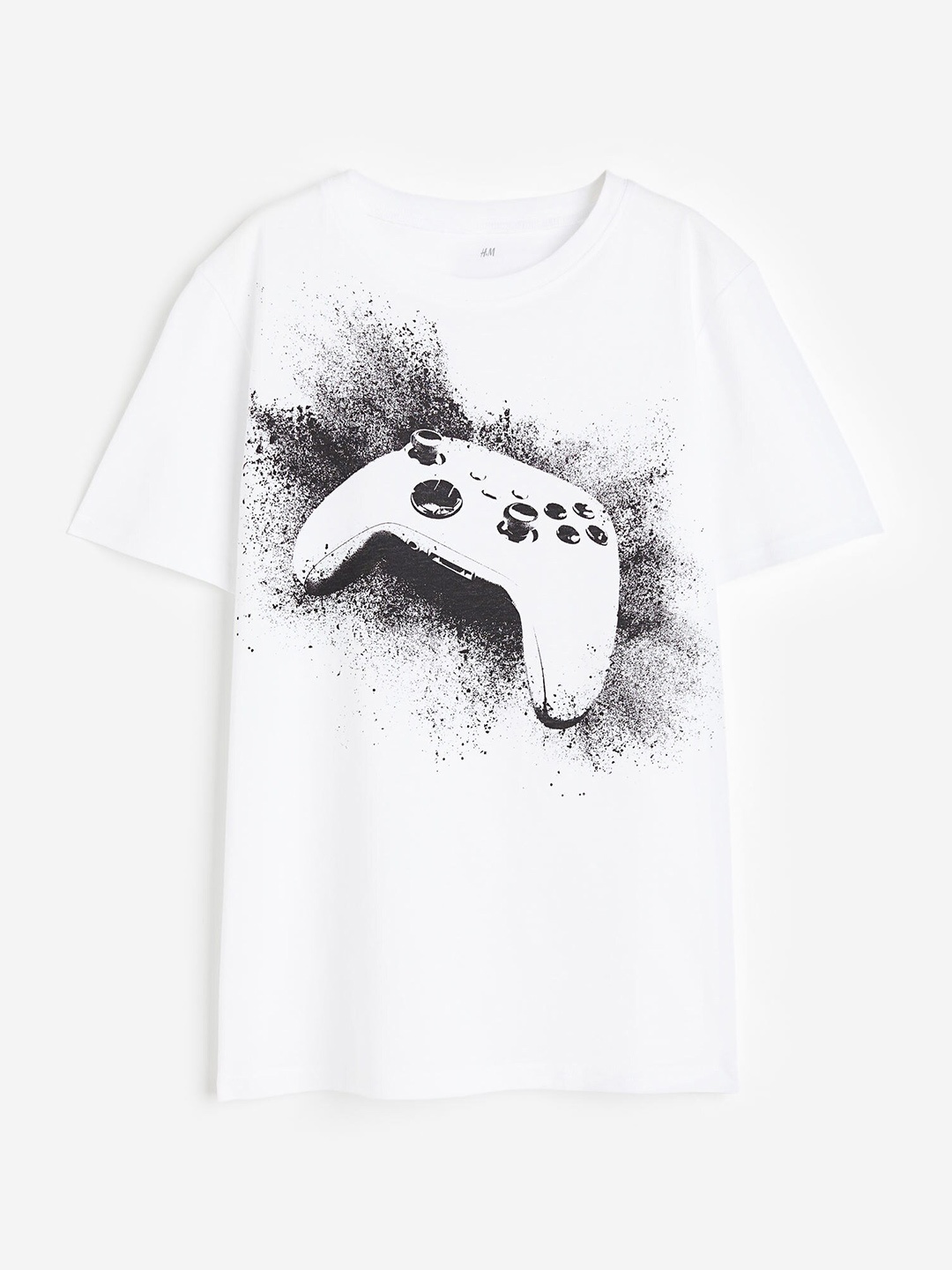 

H&M Boys Printed Pure Cotton Jersey T-shirt, White
