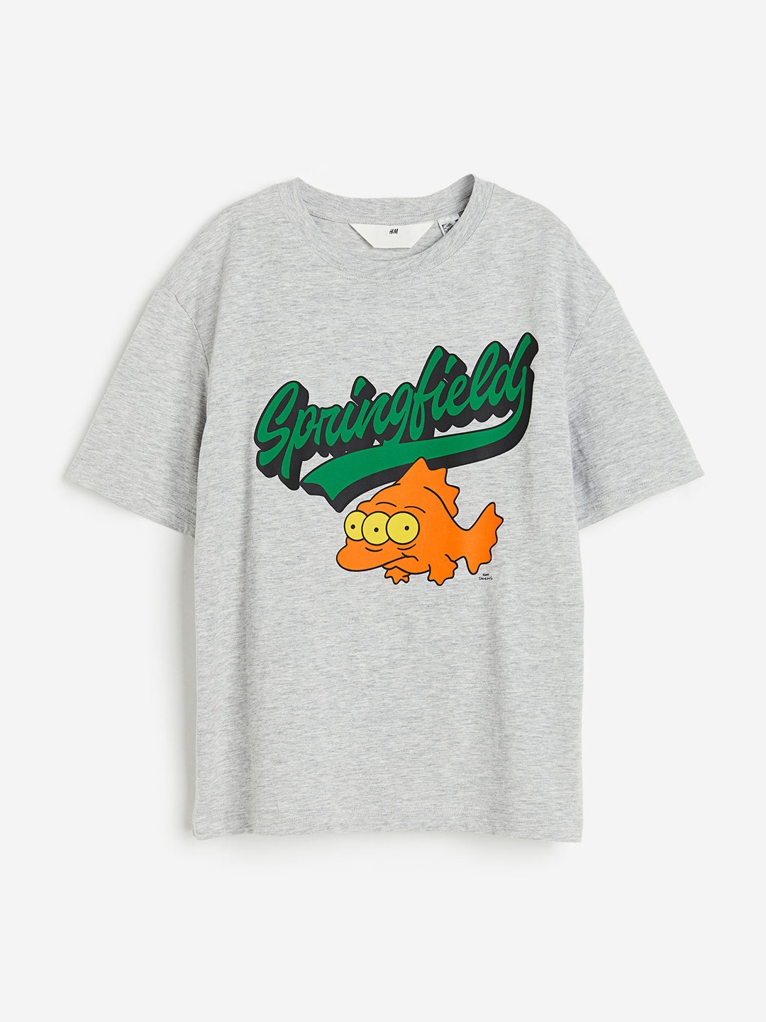 

H&M Boys Printed Pure Cotton T-Shirt, Grey