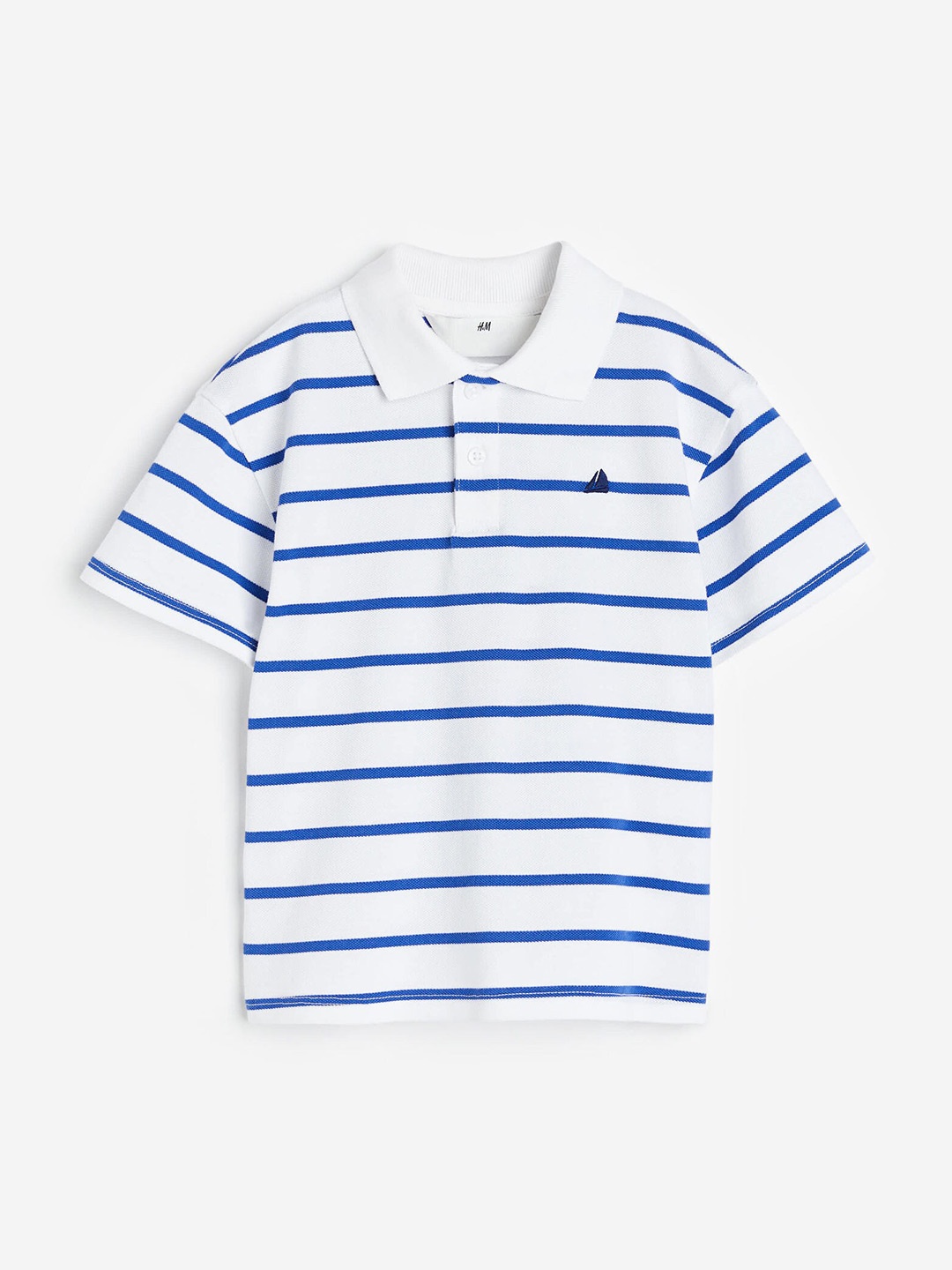 

H&M Boys Cotton Piqu Polo Shirt, White
