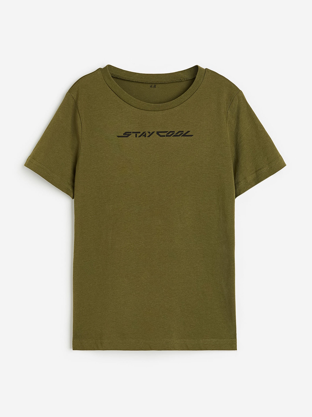 

H&M Boys Pure Cotton T-shirt, Olive